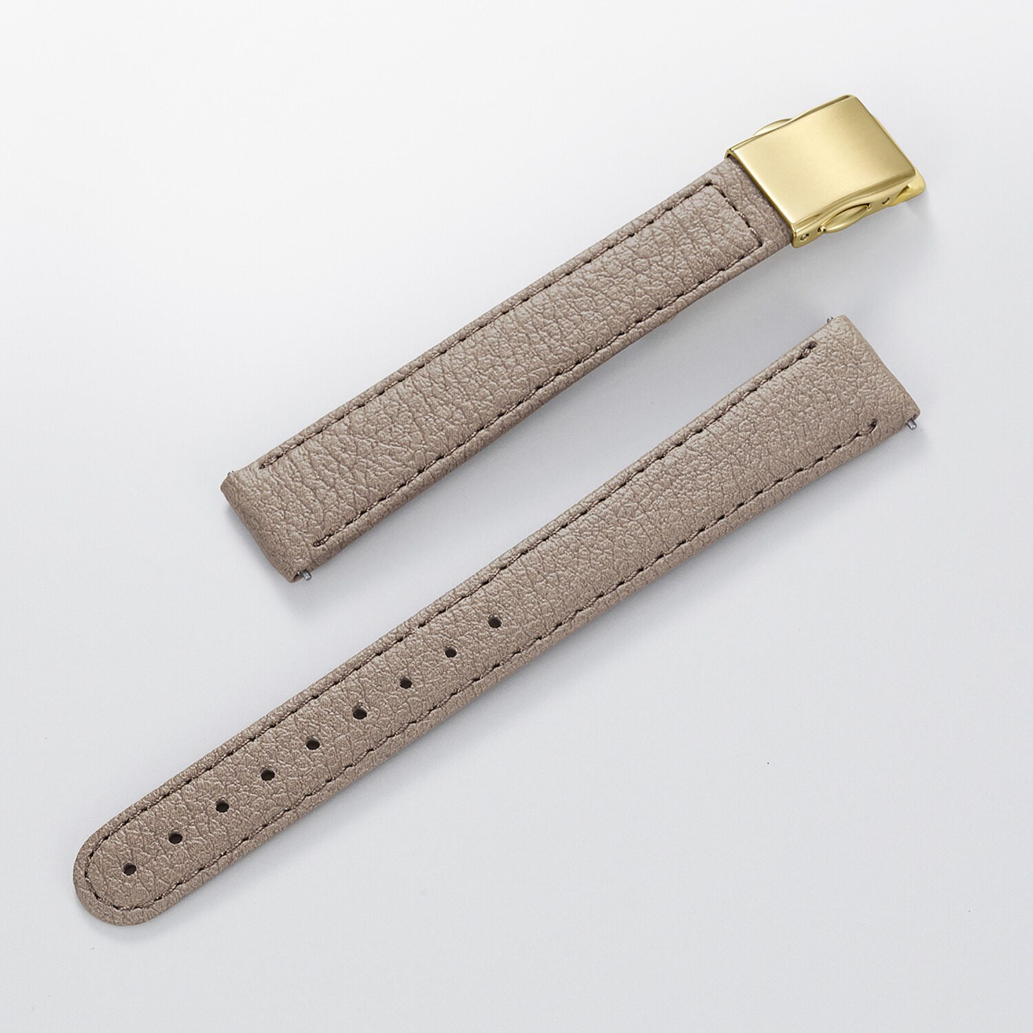 シチズン　“クロスシー” レザー調ベルト スクエアフェイス 電波ソーラーウォッチ ＜ゴールドカラー＞