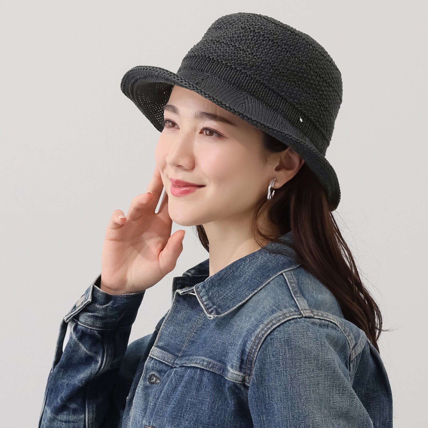 ミリーセヴァルセン 洗える！ リネンブレンドサーモ 風通るクローシュ