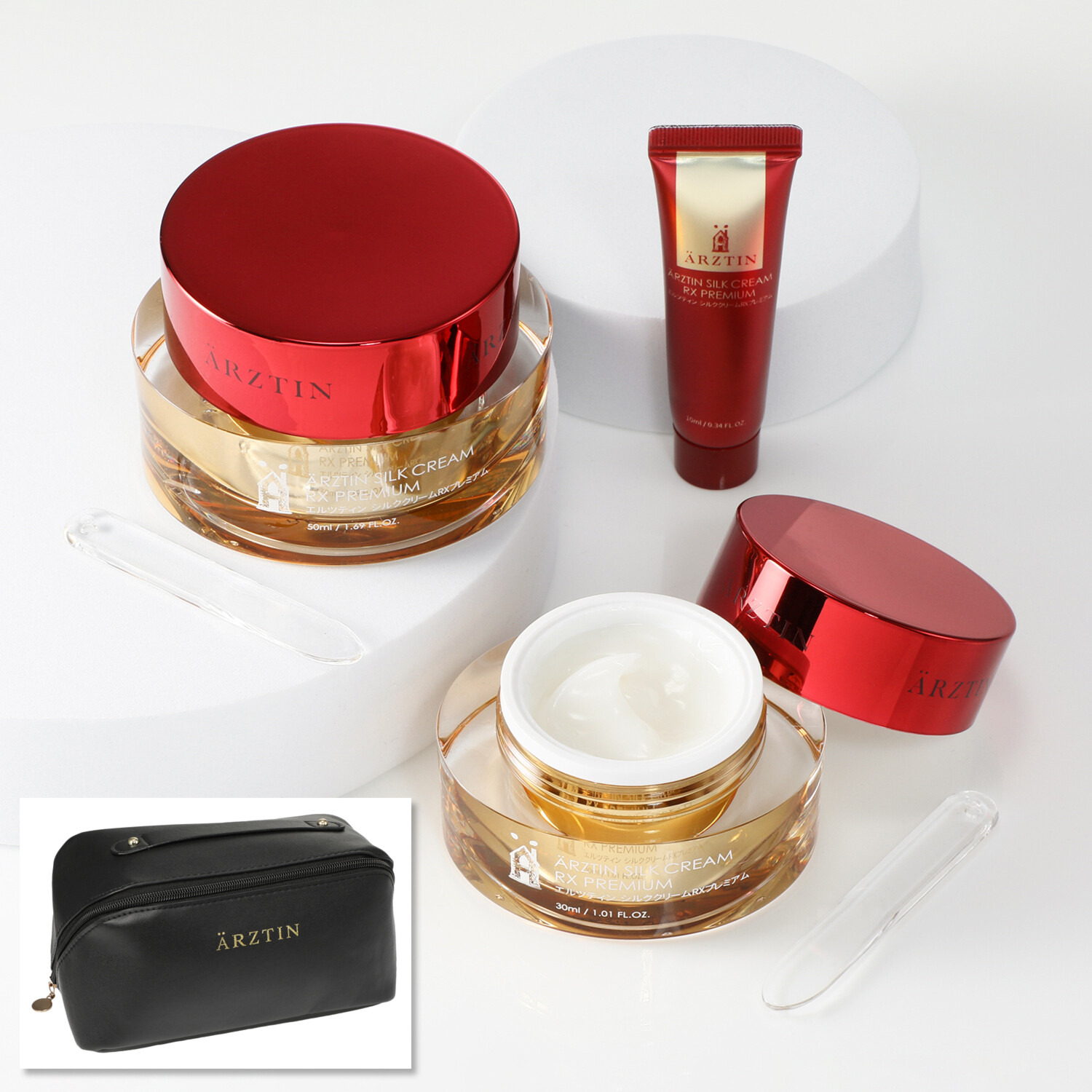 エルツティン 韓国大手美容サロン発 ハリのある 輝くようなツヤ肌へ導く シルククリームＲＸ プレミアム ３個分特別セット