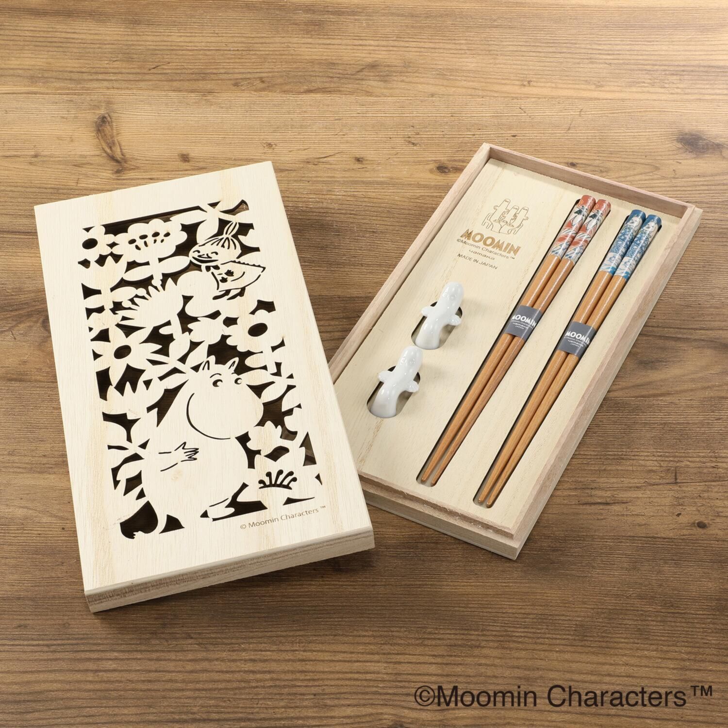 ムーミン ペア箸セット（日本製） 木箱入