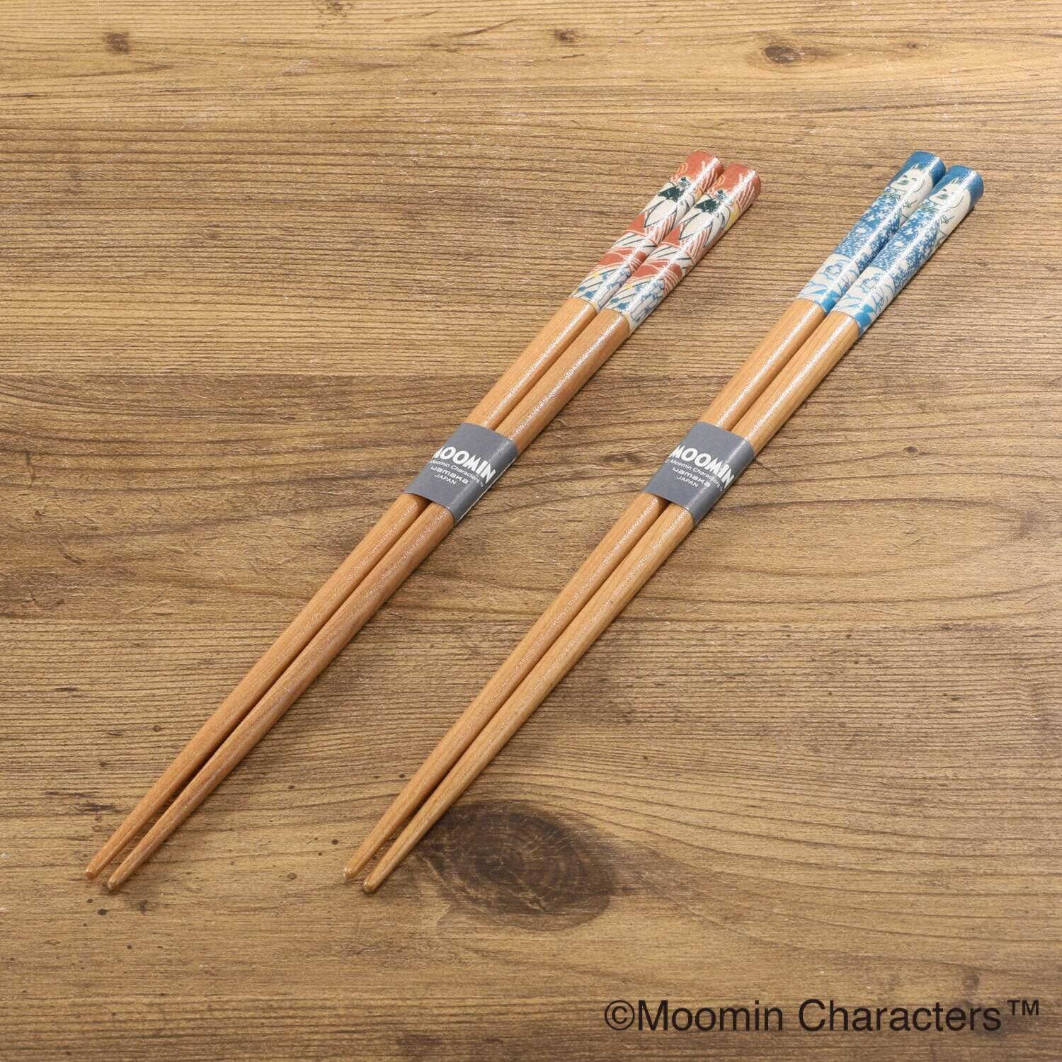 ムーミン ペア箸セット（日本製） 木箱入