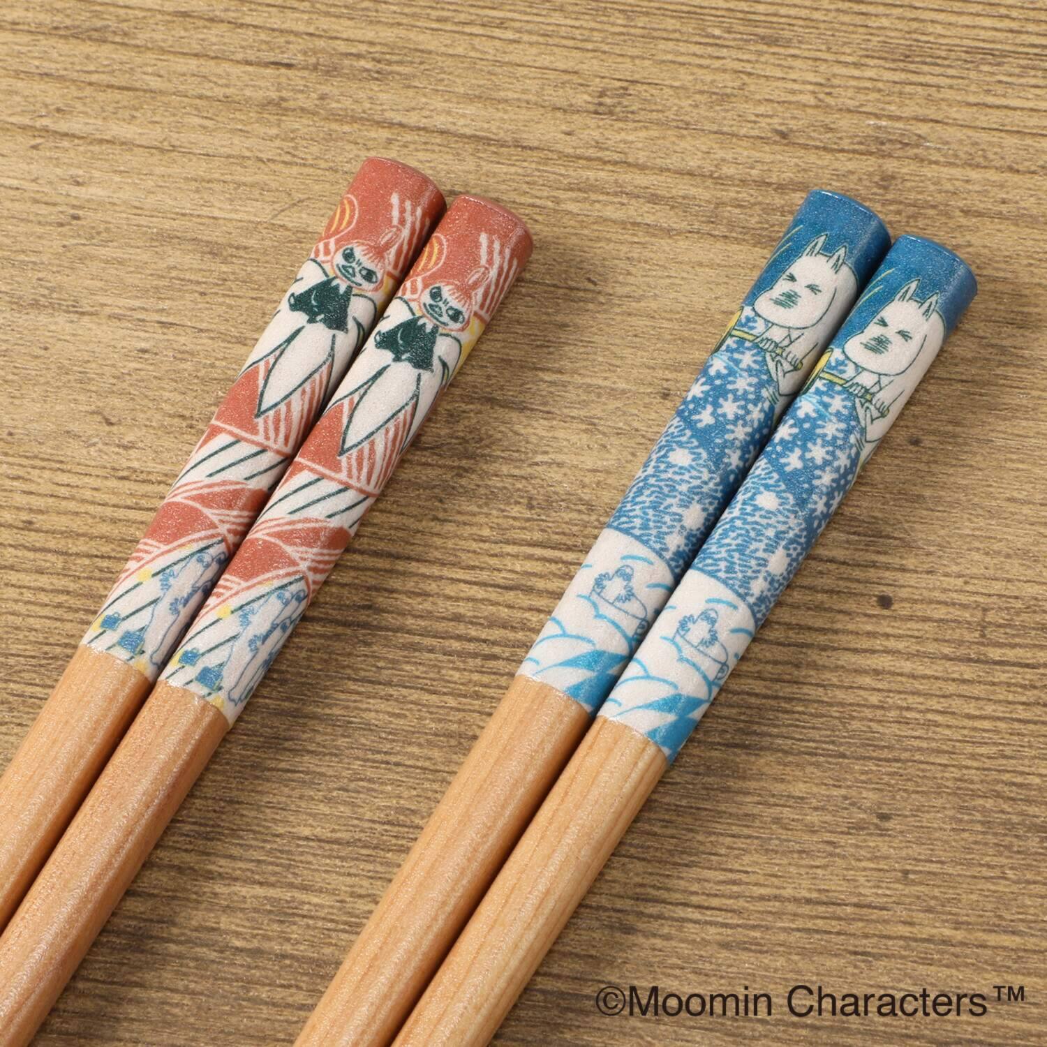 ムーミン ペア箸セット（日本製） 木箱入