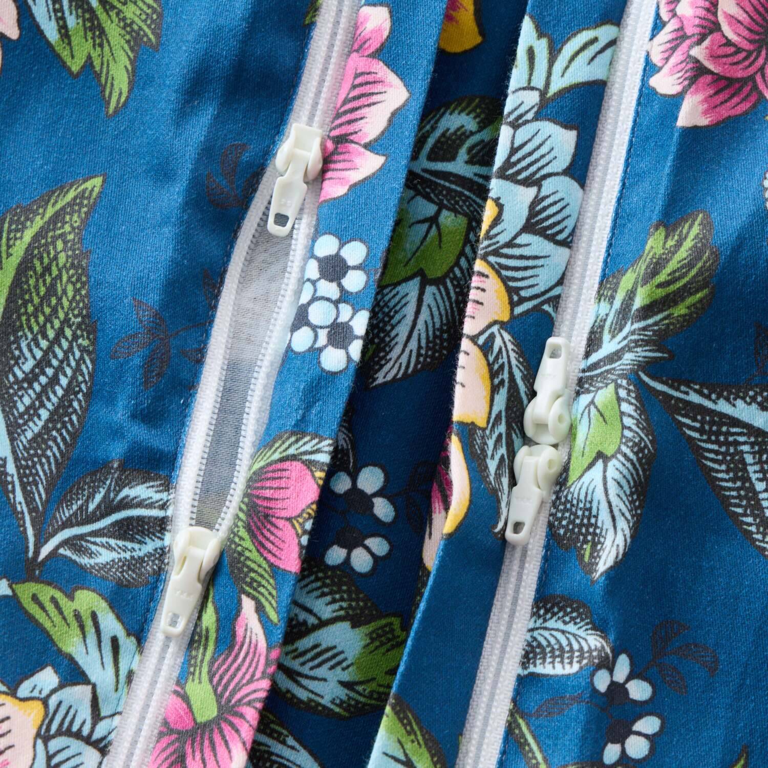 ウェッジウッド ワンダーラスト　トンキン 両サイドファスナー コットン１００％サテン 掛けふとんカバー ＜シングル＞