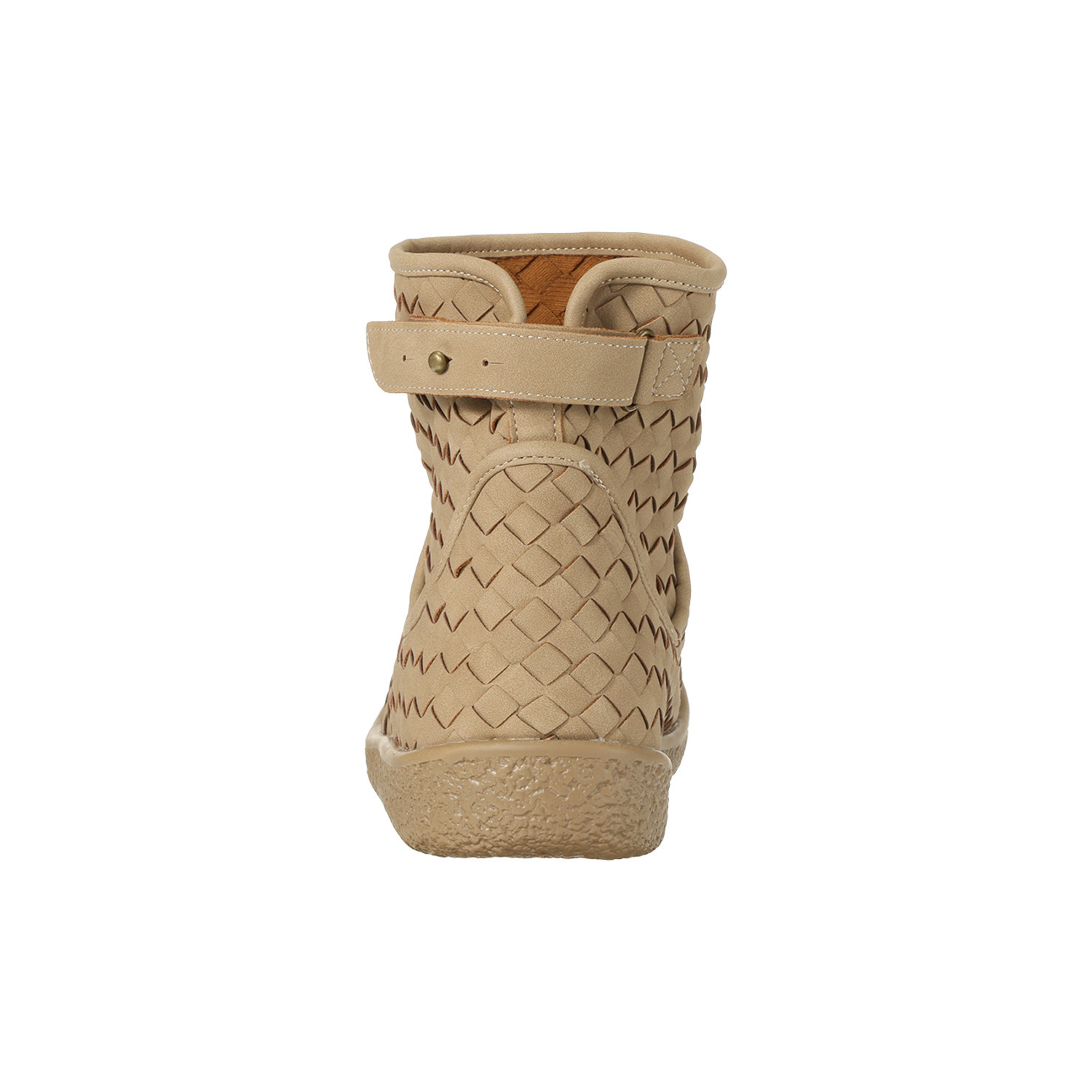 リン・クローバー 経年変化も楽しめる メッシュデザイン インヒールショートブーツ