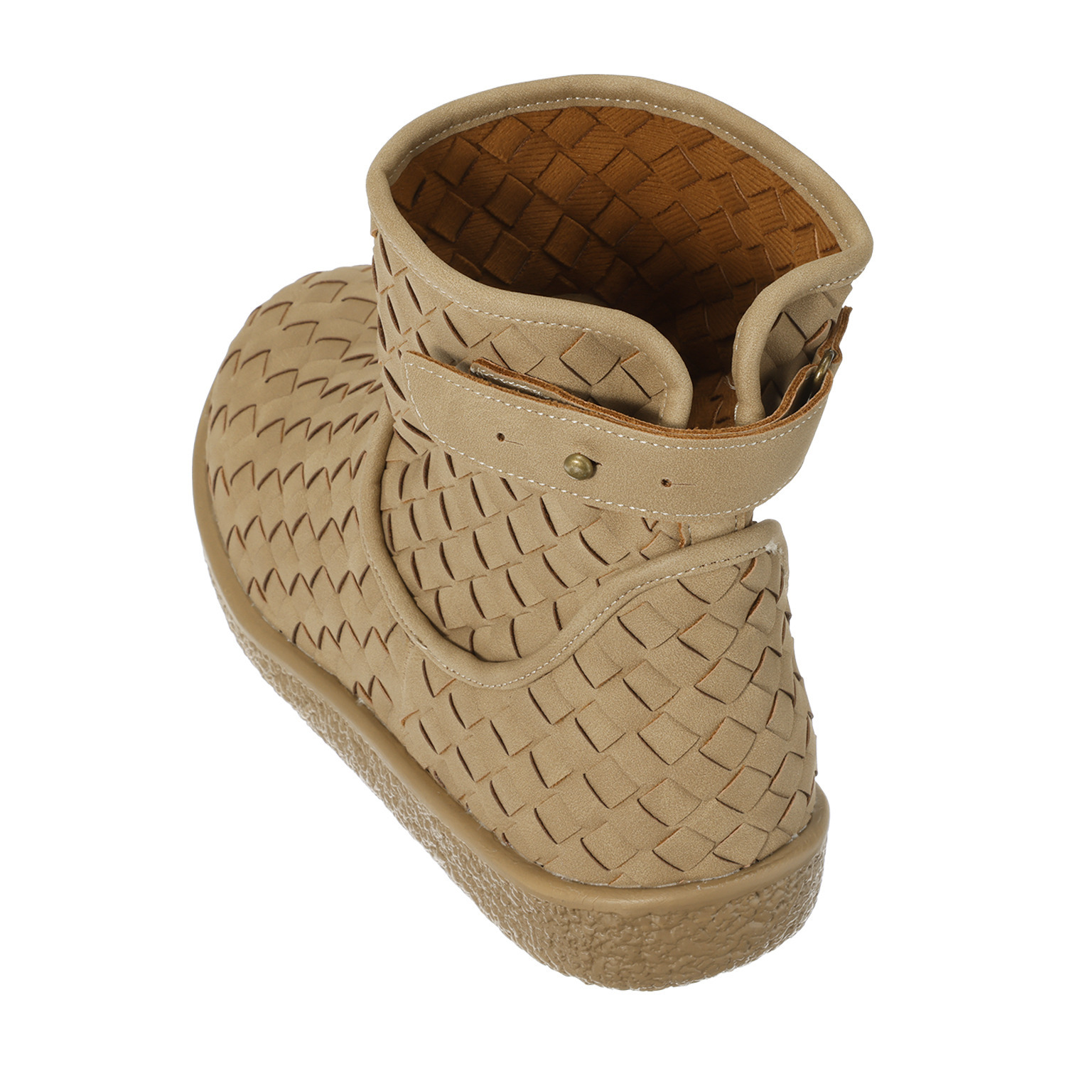 リン・クローバー 経年変化も楽しめる メッシュデザイン インヒールショートブーツ