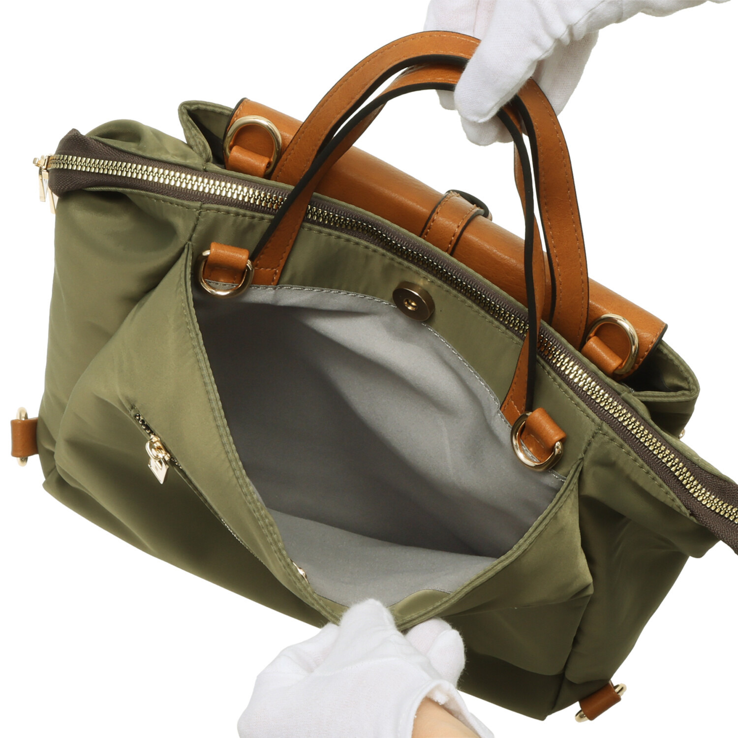 モッテ 異素材コンビ ３ウェイリュック