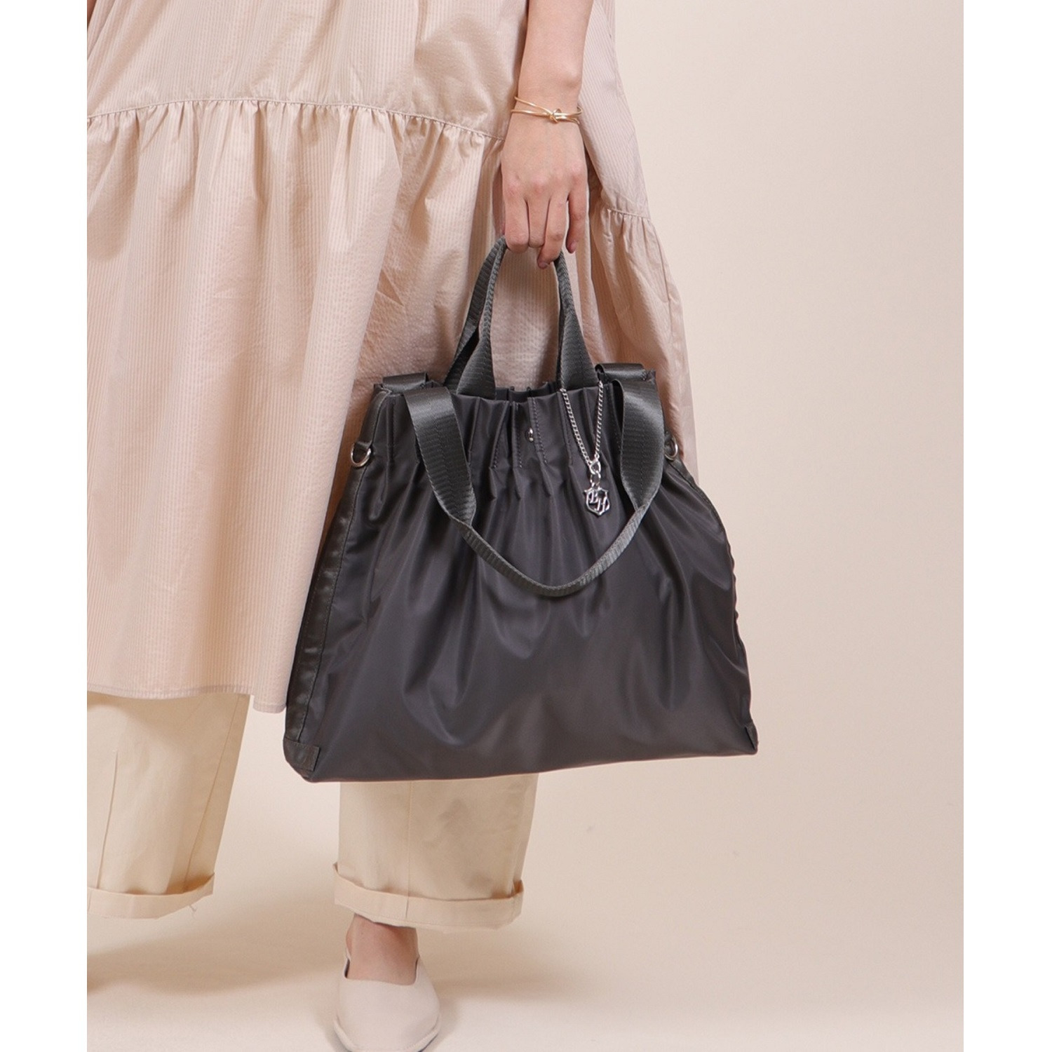 ベルモサ 軽量 ３ウェイ３層トートバッグ ＜無地＞