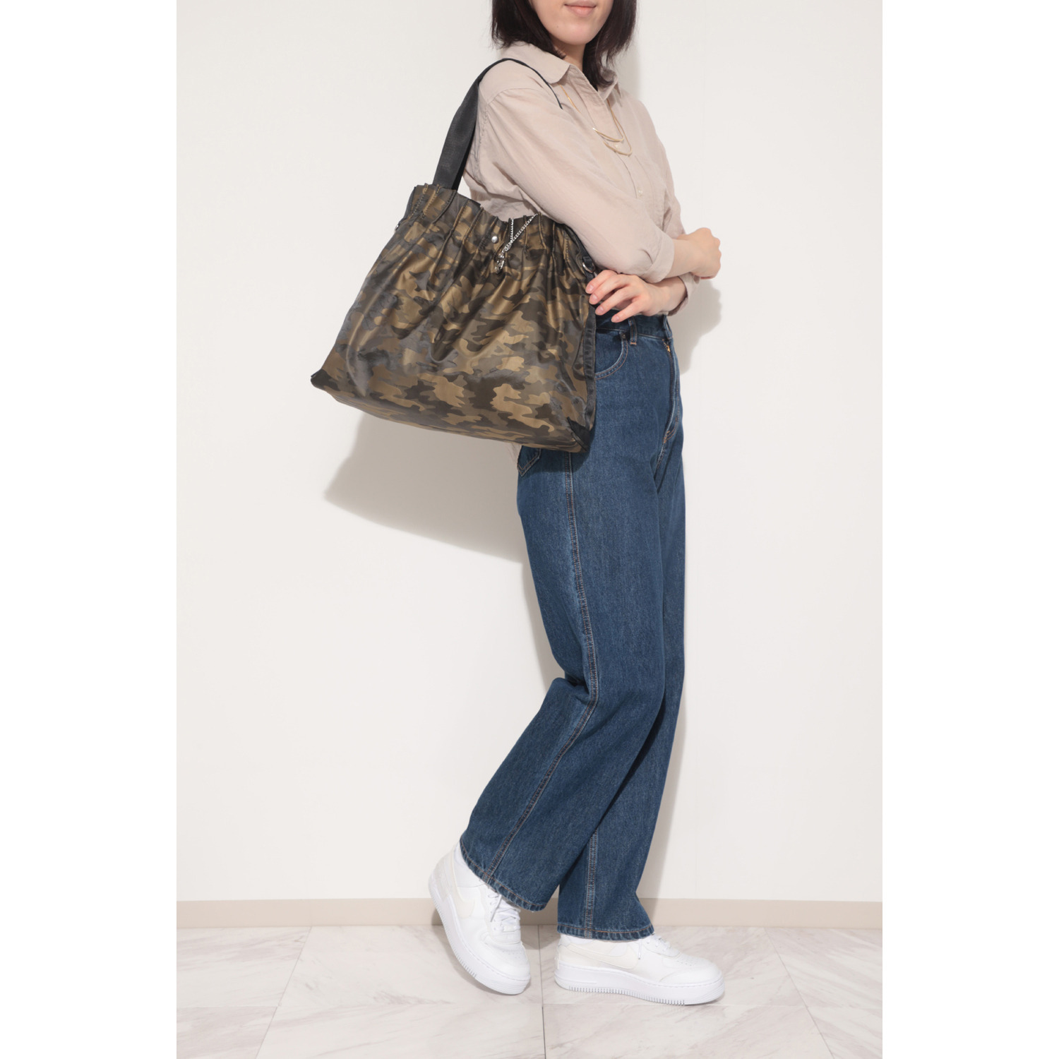 ベルモサ 軽量 ３ウェイ３層トートバッグ ＜柄＞