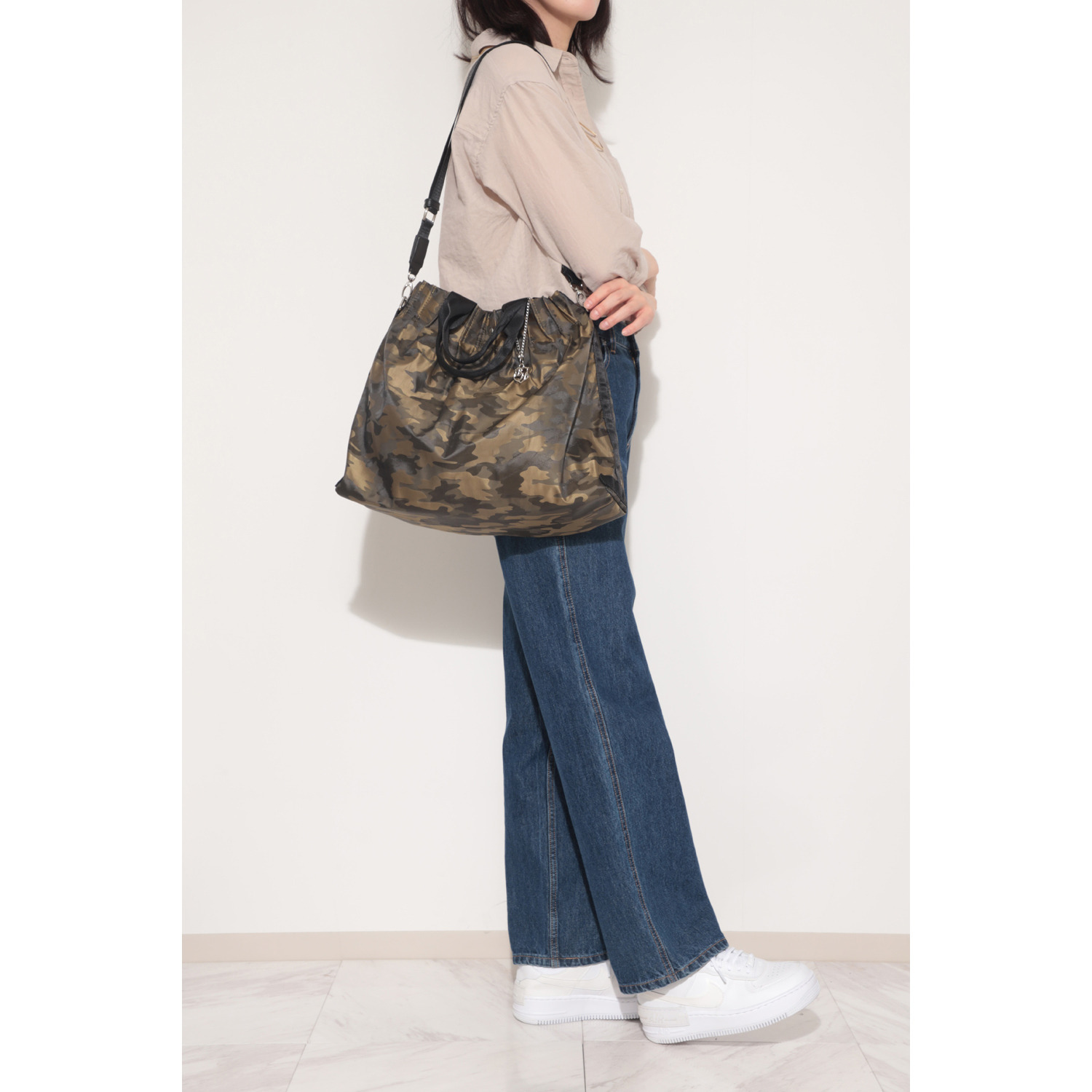 ベルモサ 軽量 ３ウェイ３層トートバッグ ＜柄＞