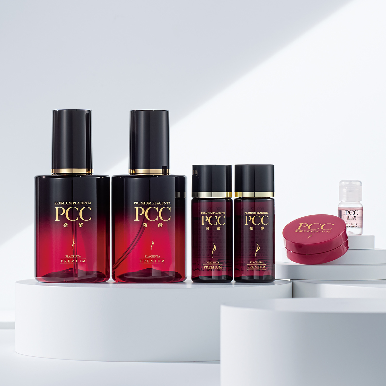 ハリ・潤い・ツヤ・キメの 国産熟成 馬プラセンタ発酵液＆ Ｗのヒト幹細胞順化培養液 原料メーカー開発 ＰＣＣ　プレミアム エッセンスＦＲリッチ ２．４本分増量特別セット