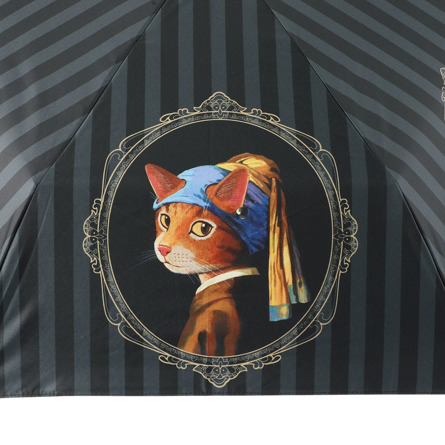 キャットアート 晴雨兼用　軽量 折りたたみミニ傘 収納バッグ付