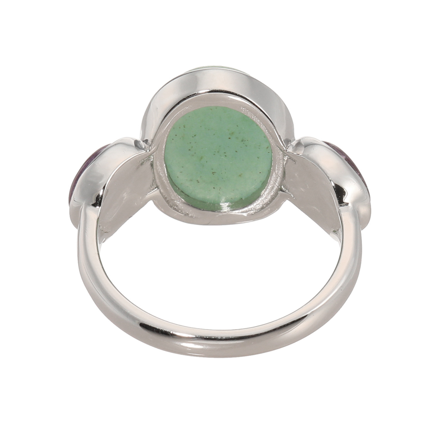 イーシア シルバー ジェムストーン オーバルリング