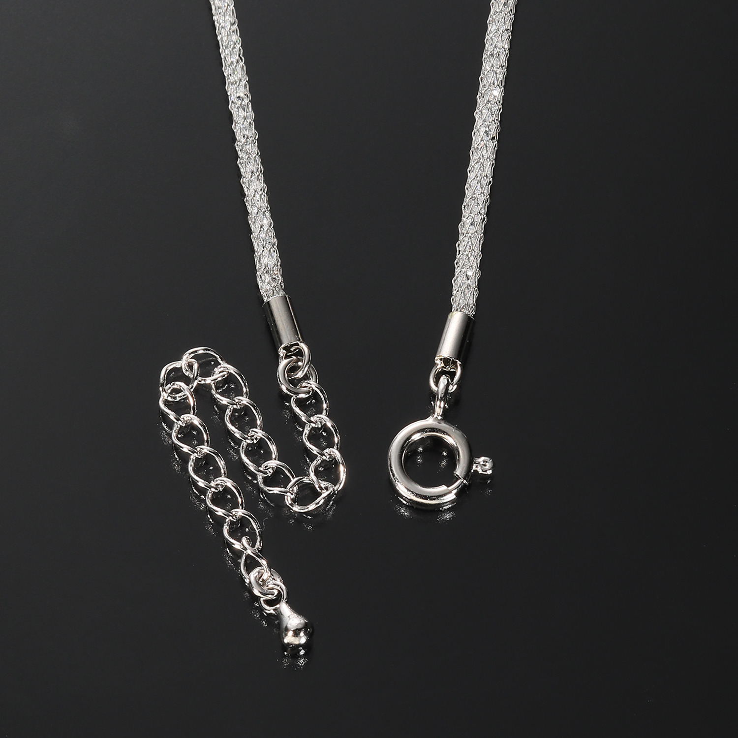 イーシア シルバー ハーキマーダイヤモンド ロッククリスタルクォーツ ＆ＣＺ ウェーブペンダント