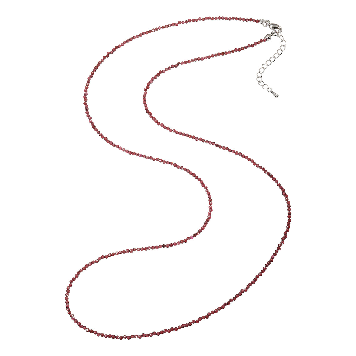 イーシア ジェムストーン ファセットビーズ ロングネックレス