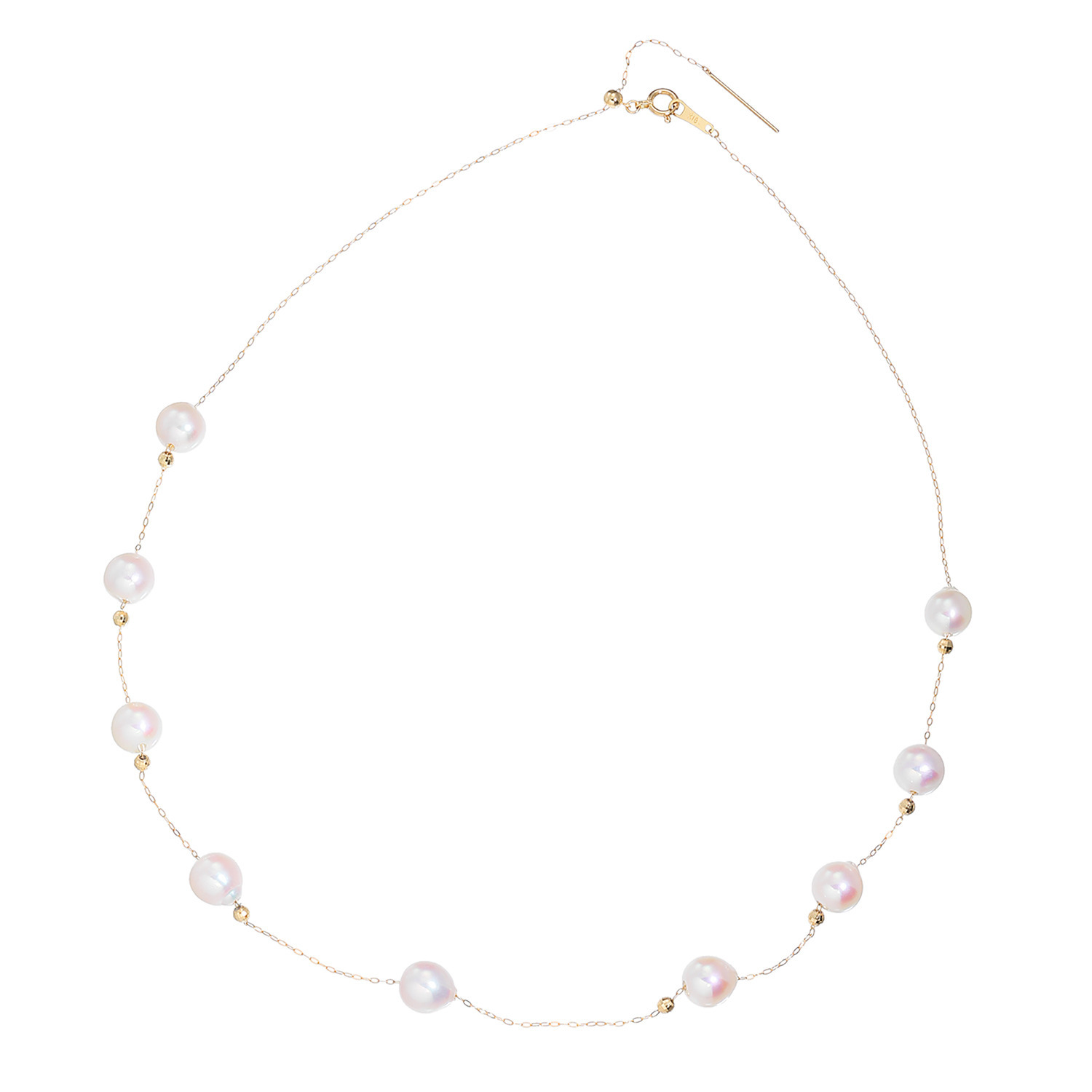 パールＫ バイ　キャスティータ １８Ｋ アコヤパール エンドピン＆可動パーツで 多彩にアレンジ！ ステーションペンダント