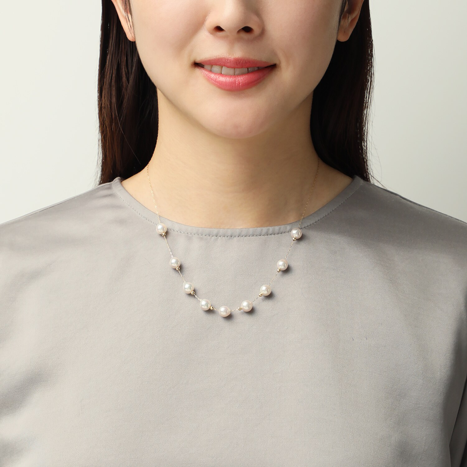 パールＫ バイ　キャスティータ １８Ｋ アコヤパール エンドピン＆可動パーツで 多彩にアレンジ！ ステーションペンダント