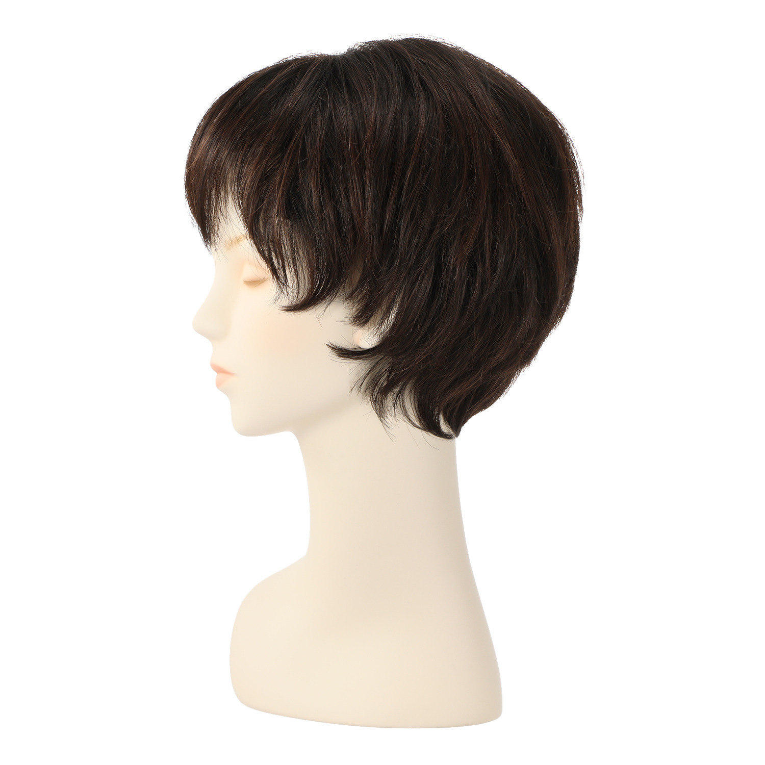 マダムヒロコ フルハンドメイド 高品質フルウィッグ！ エクラショート プレミアム ＜ナチュラルブラウン＞