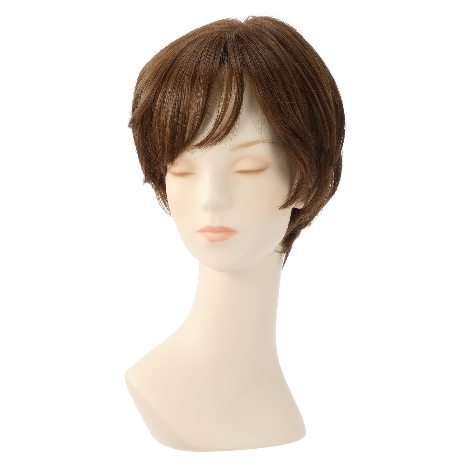 マダムヒロコ フルハンドメイド 高品質フルウィッグ！ エクラショート プレミアム ＜ライトブラウン＞