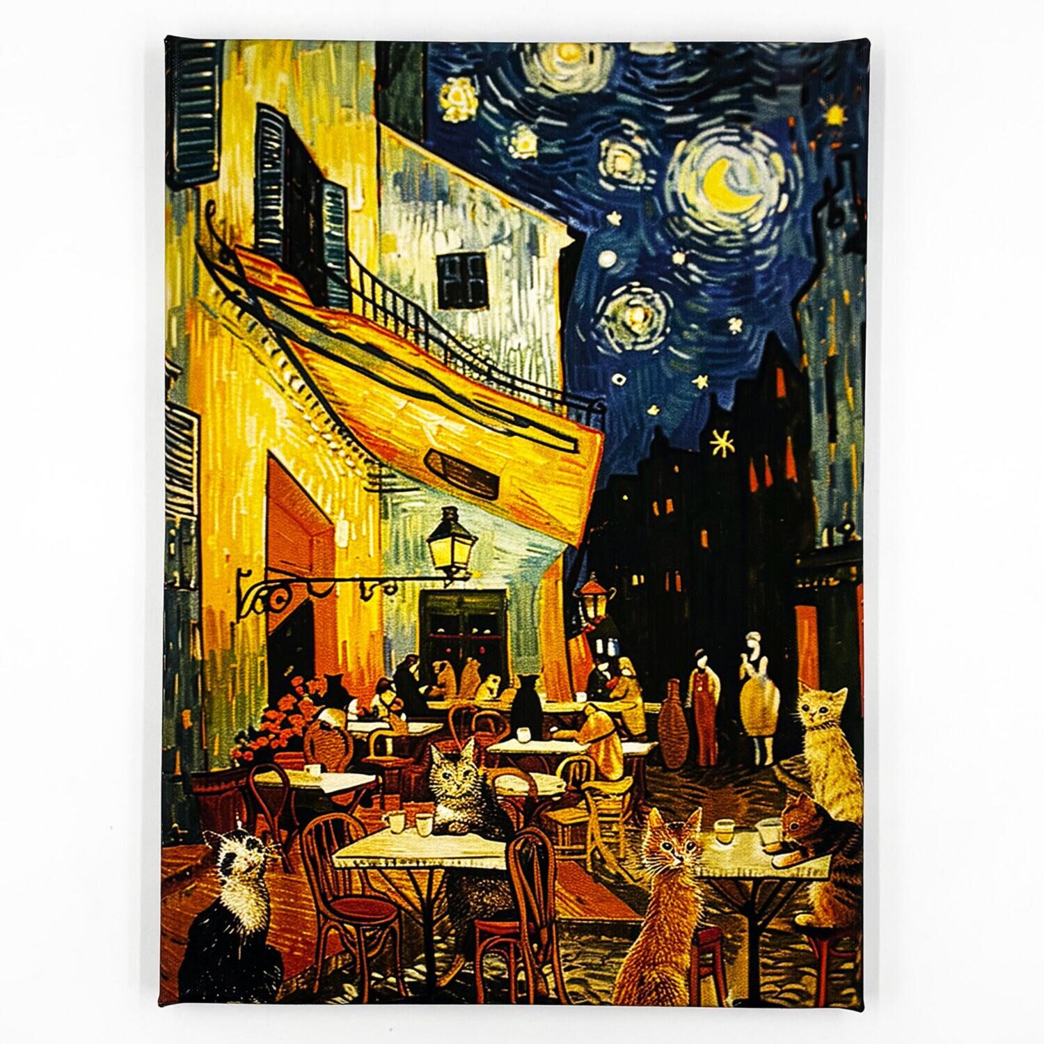 インテリアアート 猫シリーズ 猫カフェ＜約３３×２４ｃｍ＞