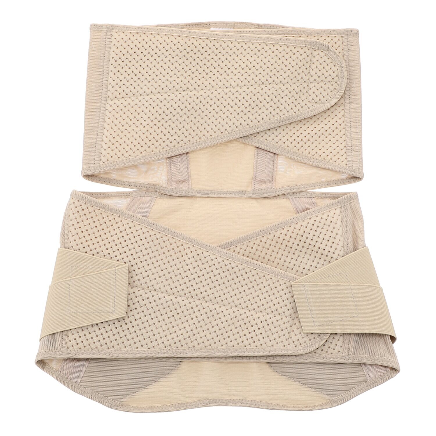 上下に分かれた ダブルのベルトで 腰椎周りと骨盤周りを しっかりホールド 骨盤先生の楽ちん 腰ベルトダブル