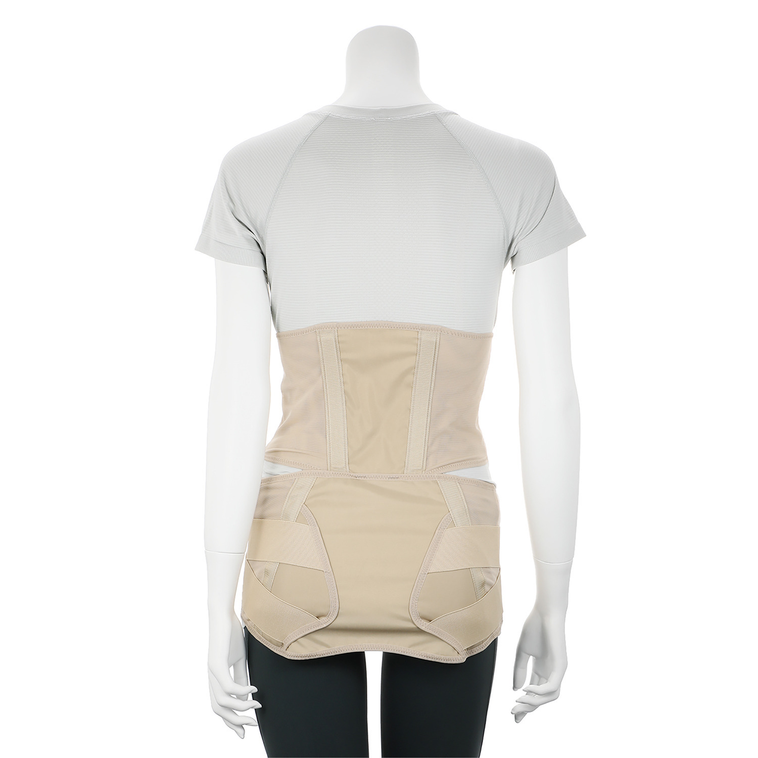 上下に分かれた ダブルのベルトで 腰椎周りと骨盤周りを しっかりホールド 骨盤先生の楽ちん 腰ベルトダブル