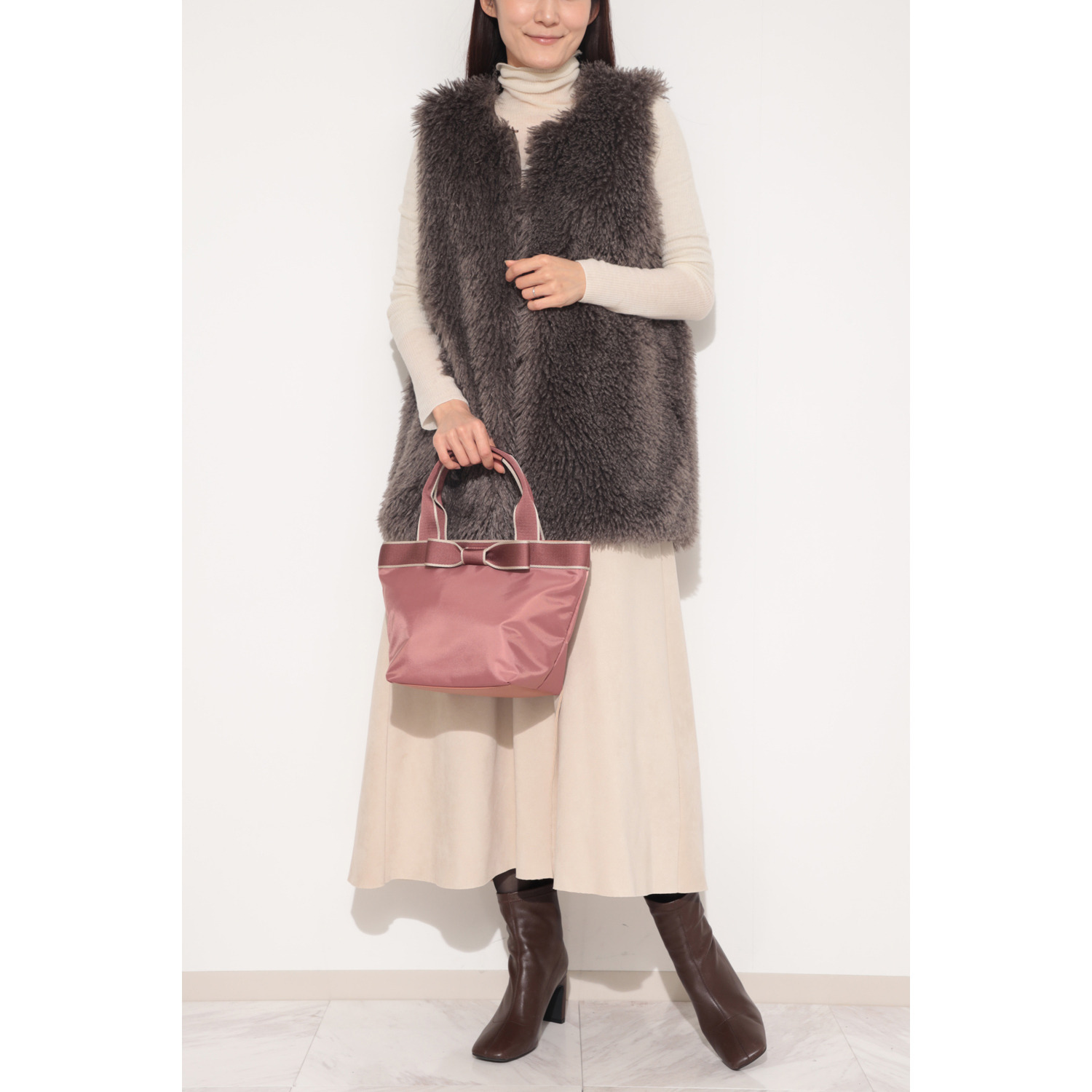 ラルジュ リボンモティーフ トートバッグ