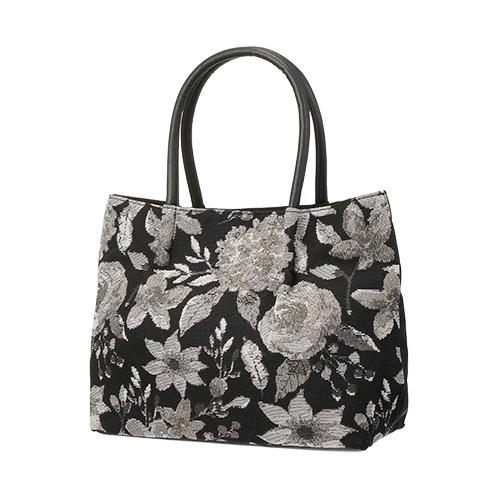 ラルジュ ゴブラン織 華やか花柄トートバッグ