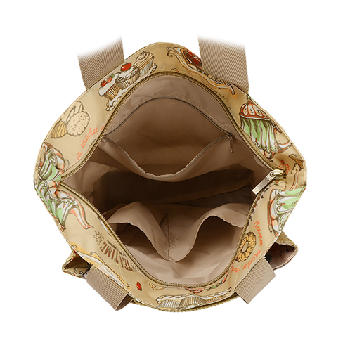 ラルジュ ティータイムカフェ 多ポケットトートバッグ