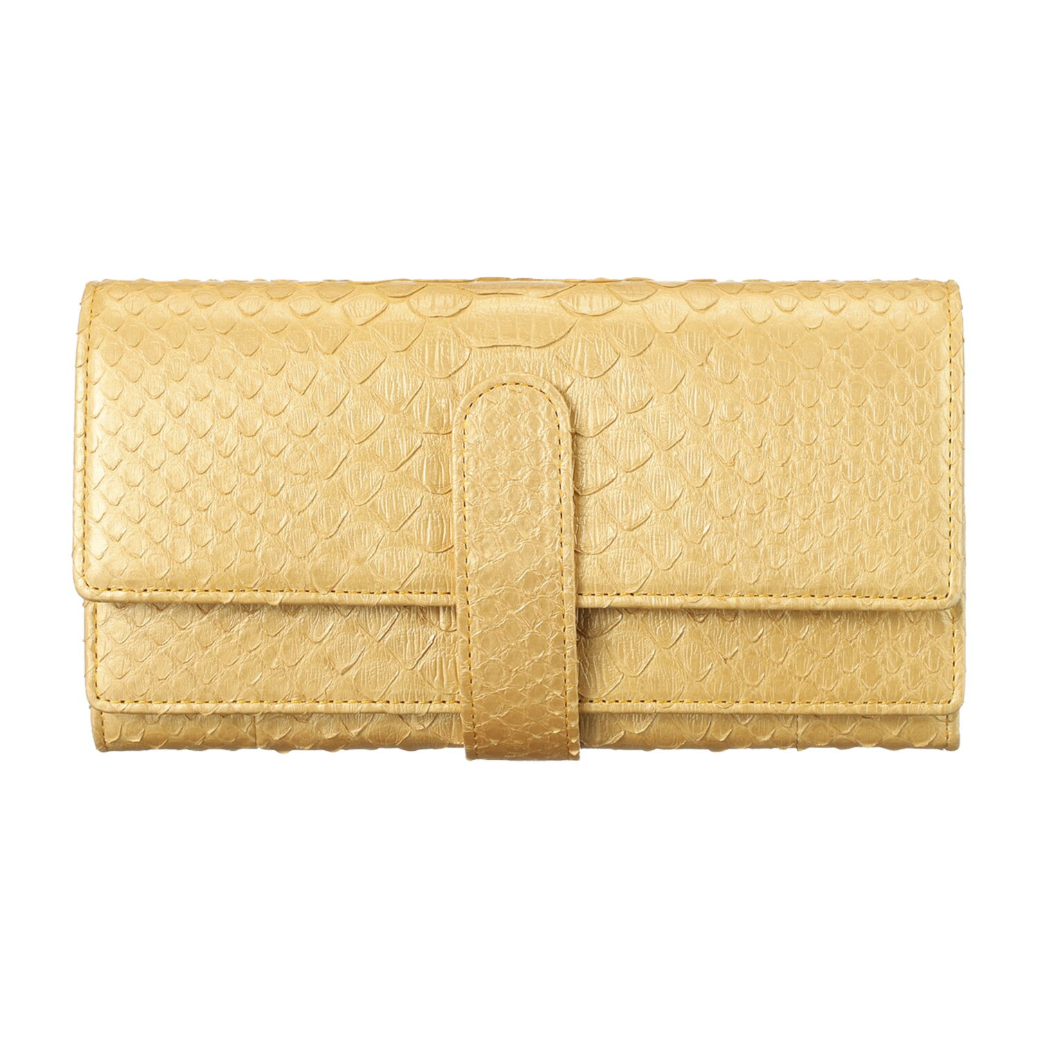 パイソン ダブルかぶせデザイン 長財布