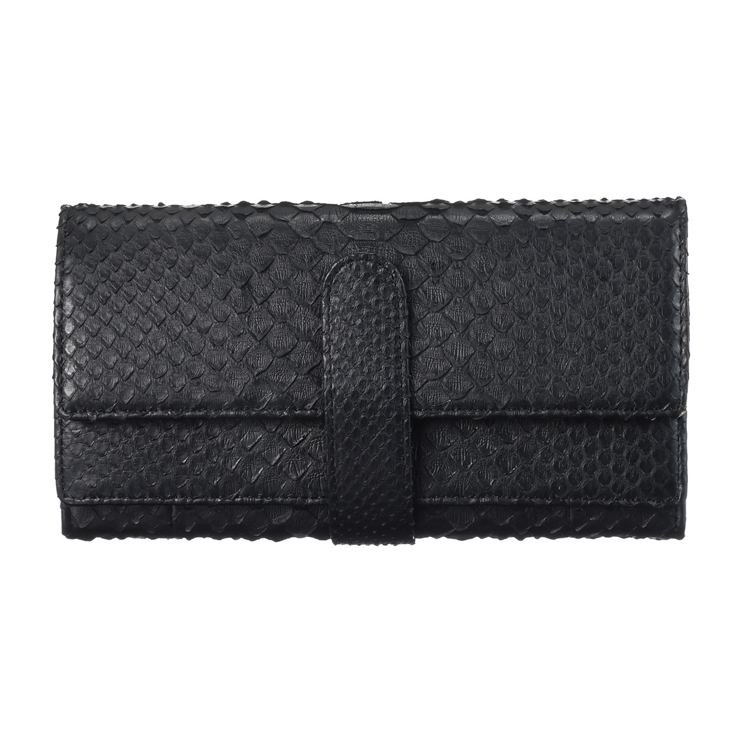 パイソン ダブルかぶせデザイン 長財布