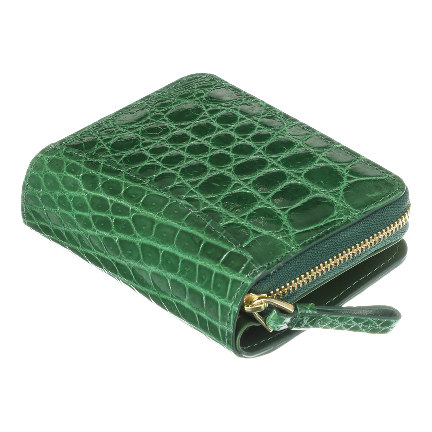 シャイニング クロコダイル 二つ折りウォレット