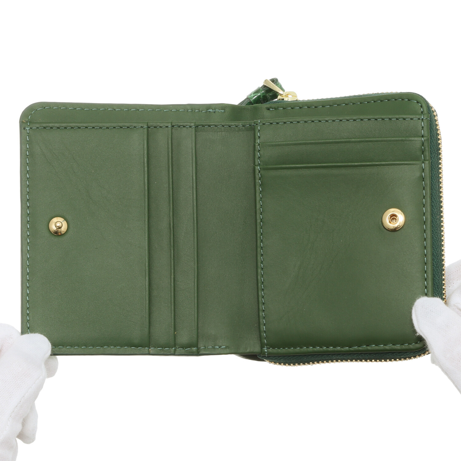 シャイニング クロコダイル 二つ折りウォレット