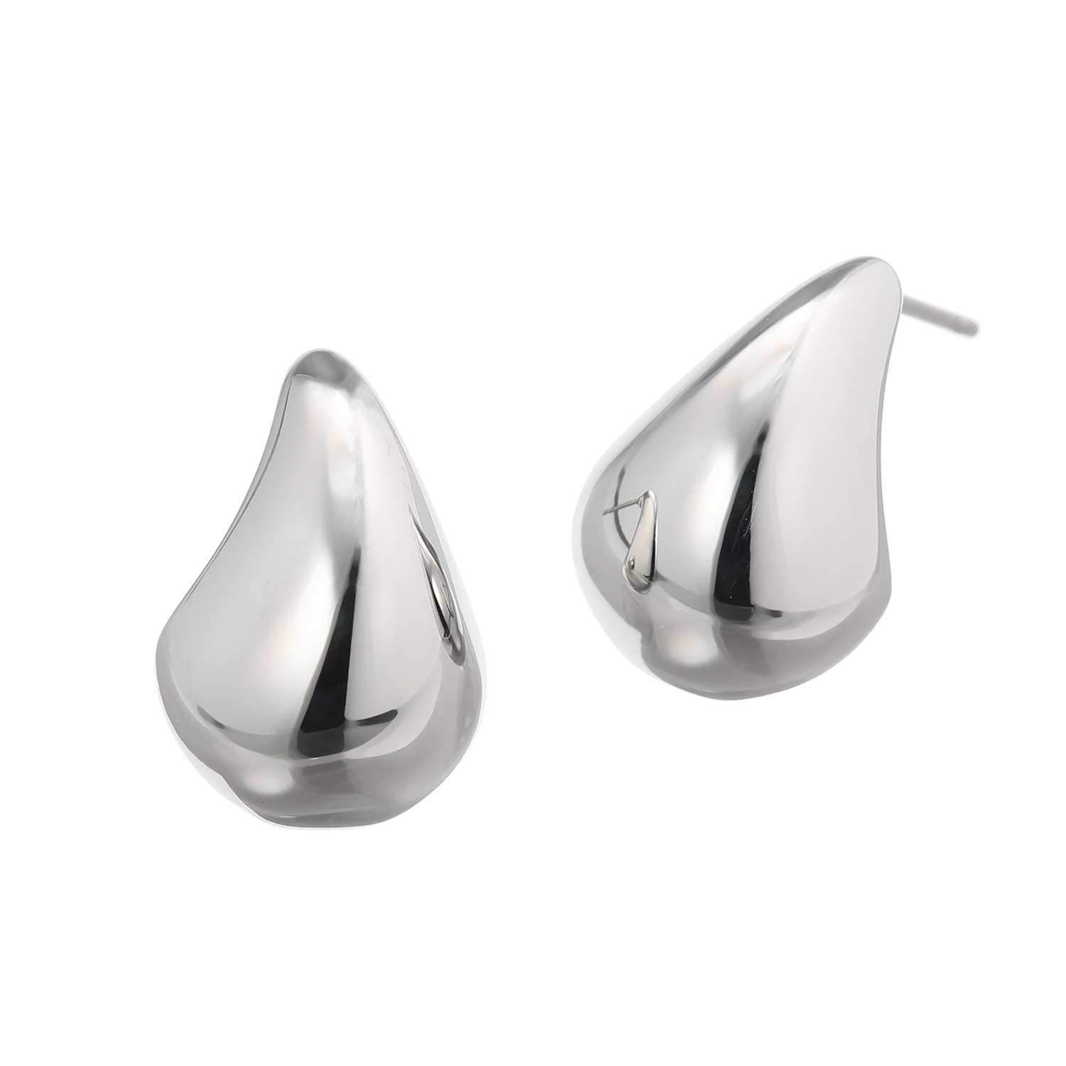 デルークス サージカルステンレス しずく型 ぷっくりピアス