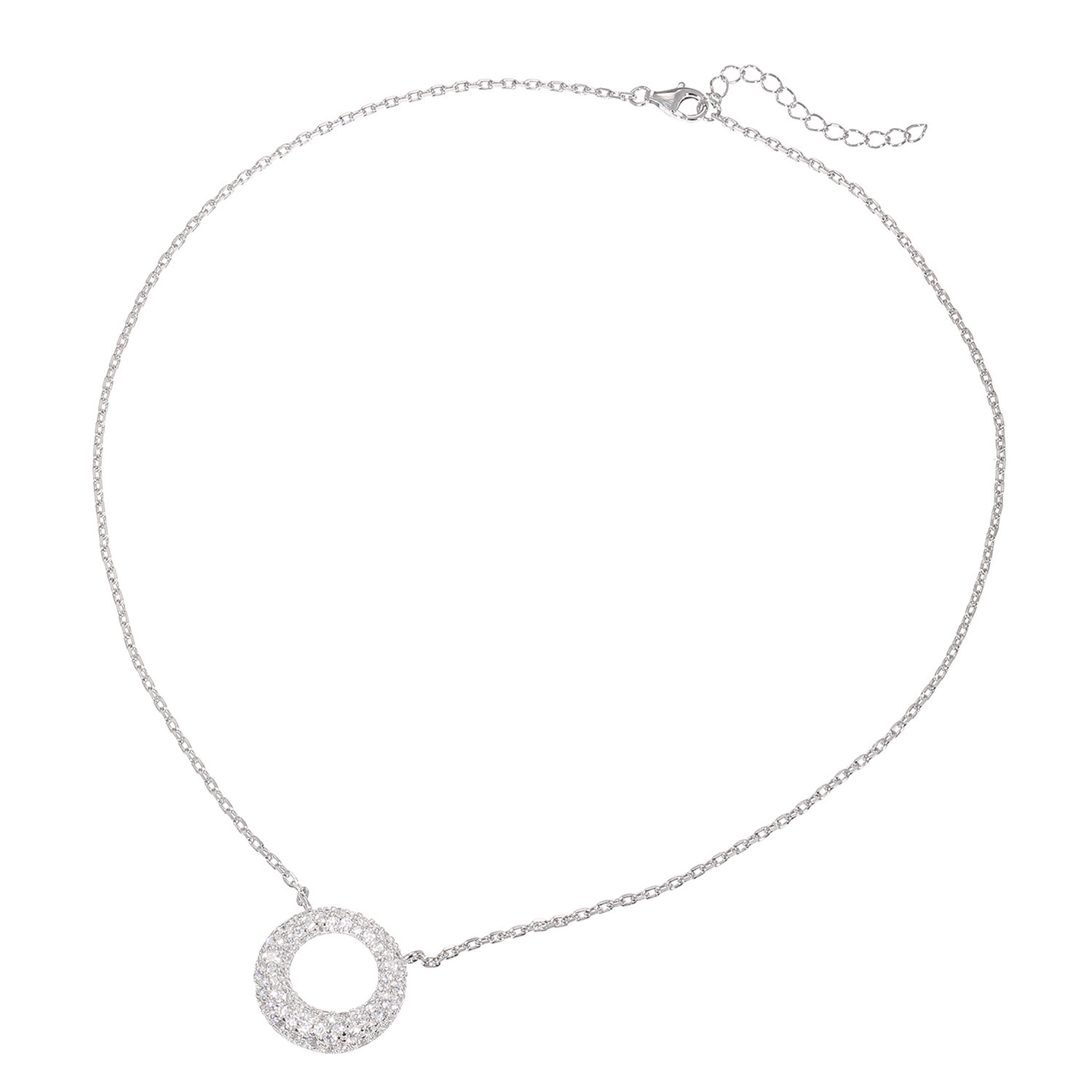 ダイアモア シルバー　ＣＺ ドーナツ ネックレス