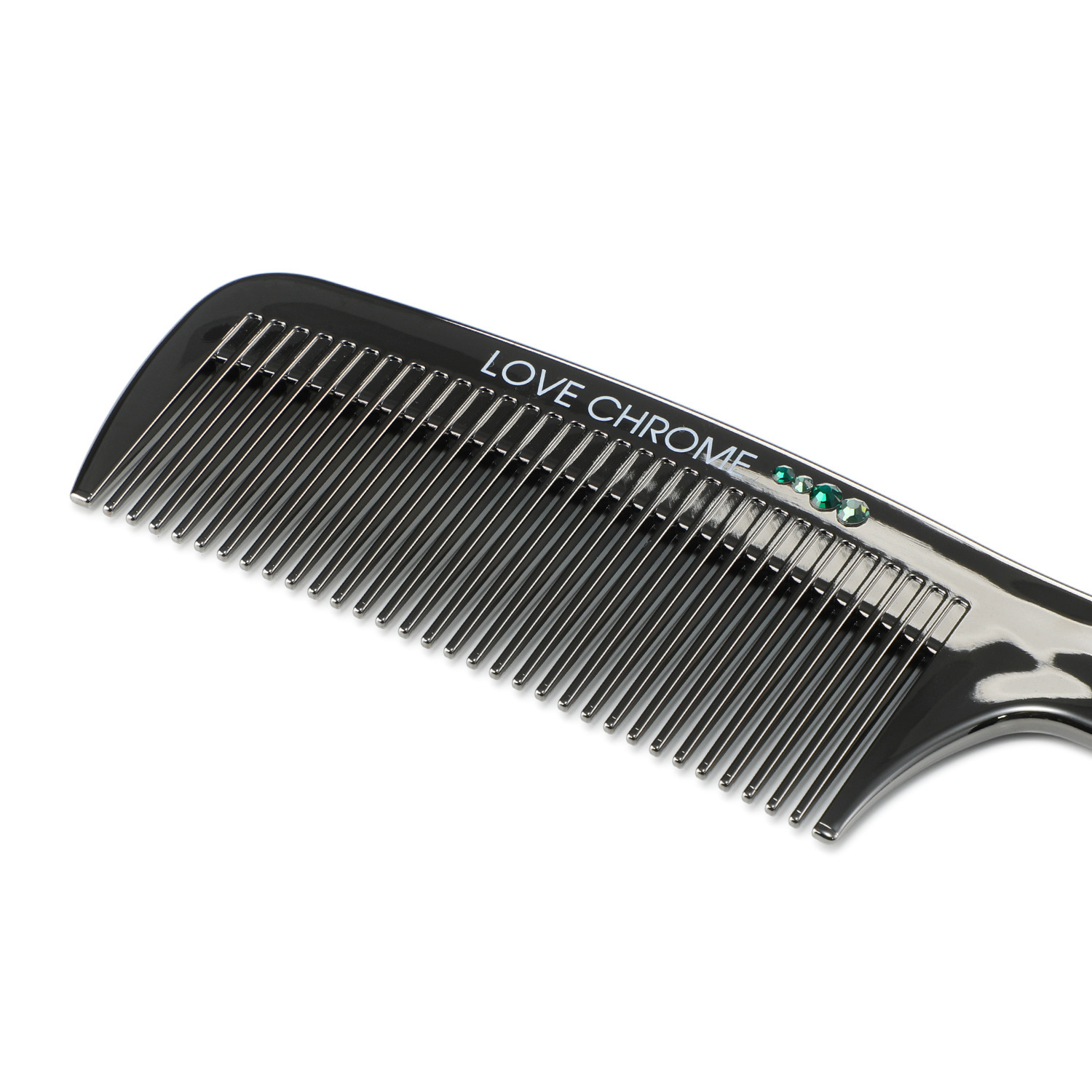 日本の先端技術と職人技 なめらかなくし通りの 艶やか美髪コーム ラブクロム プレシオサ　フラワー ＰＧテツキ ＜プレミアムブラック＞