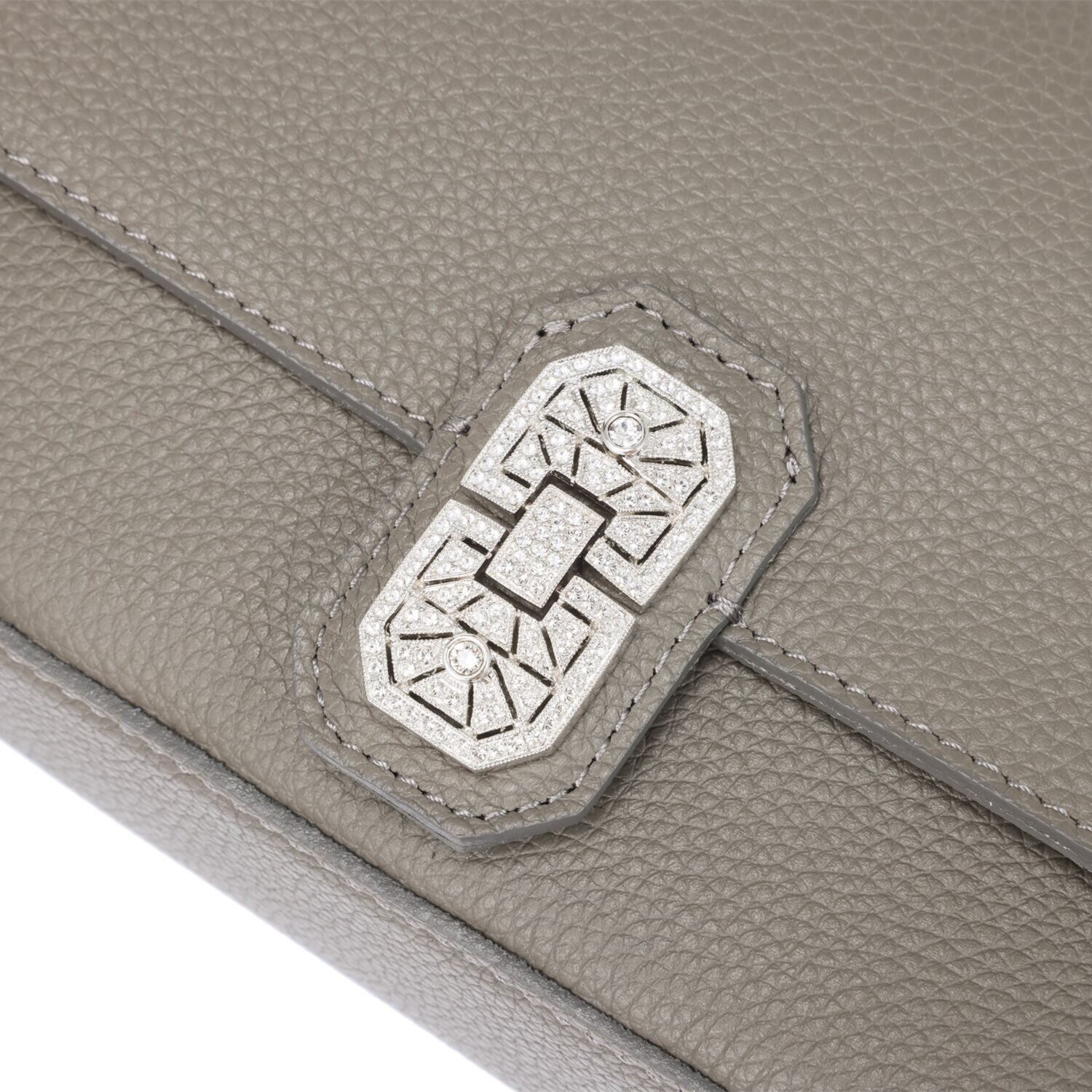 エーディーエムジェイ スリムウォレット付 スパニッシュレザー アールデコモティーフ ２ウェイミニバッグ