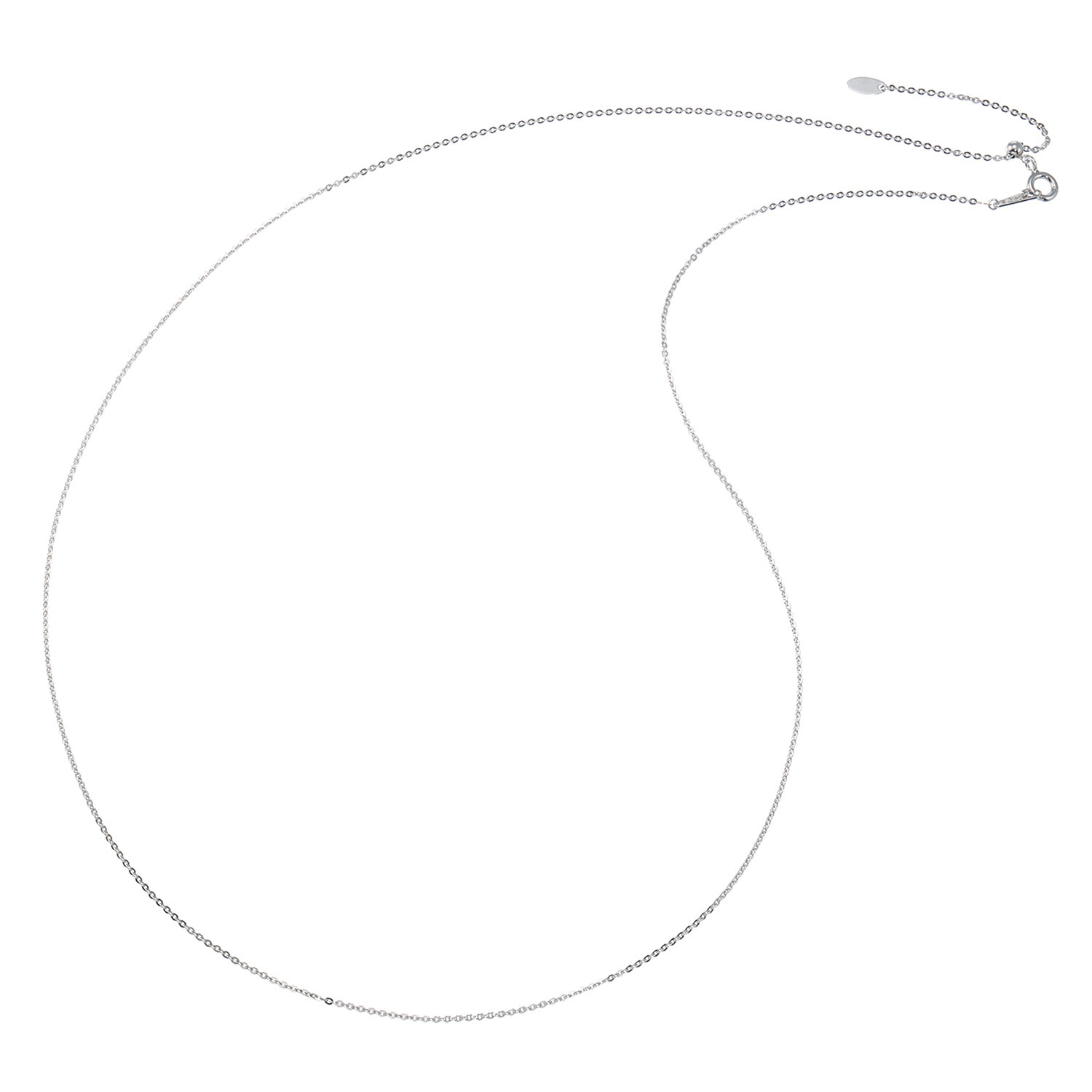 ブリランテステッラ シルバー ケーブルチェーン ロングネックレス