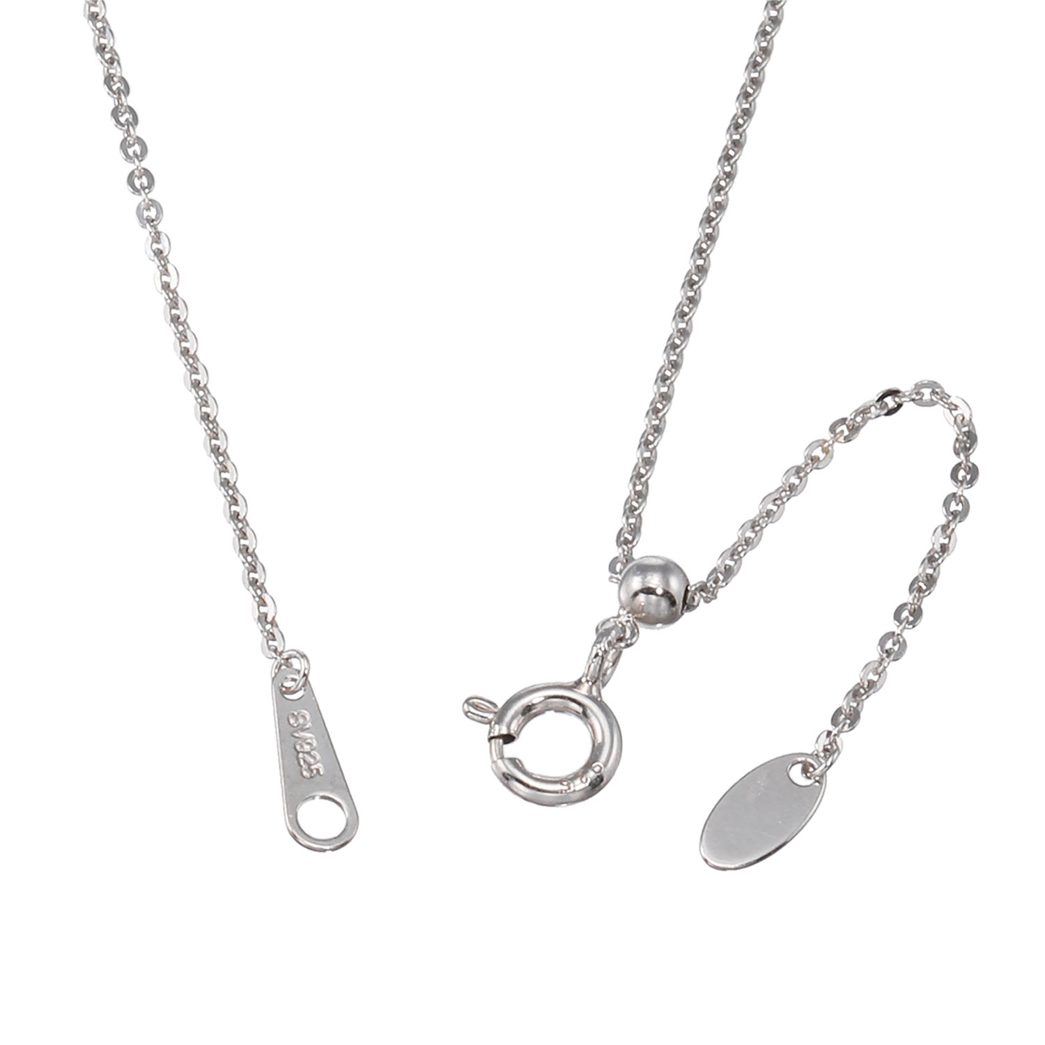 ブリランテステッラ シルバー ケーブルチェーン ロングネックレス