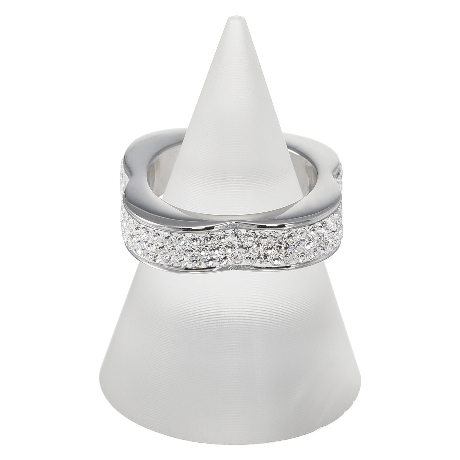 アビステ ウォッチ＆アクセサリーズ ステンレス キラキラビジュウ フラワーモティーフリング