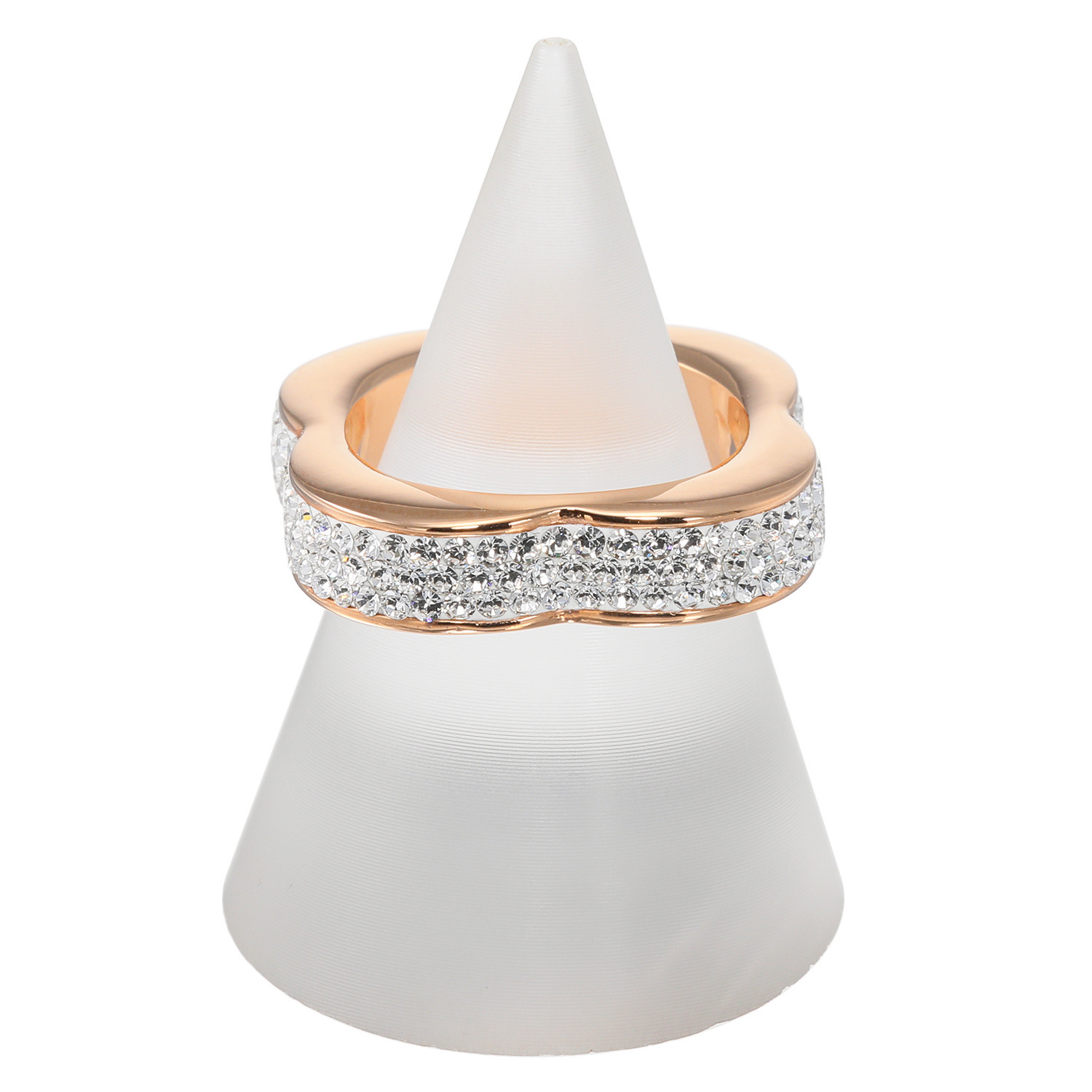 アビステ ウォッチ＆アクセサリーズ ステンレス キラキラビジュウ フラワーモティーフリング