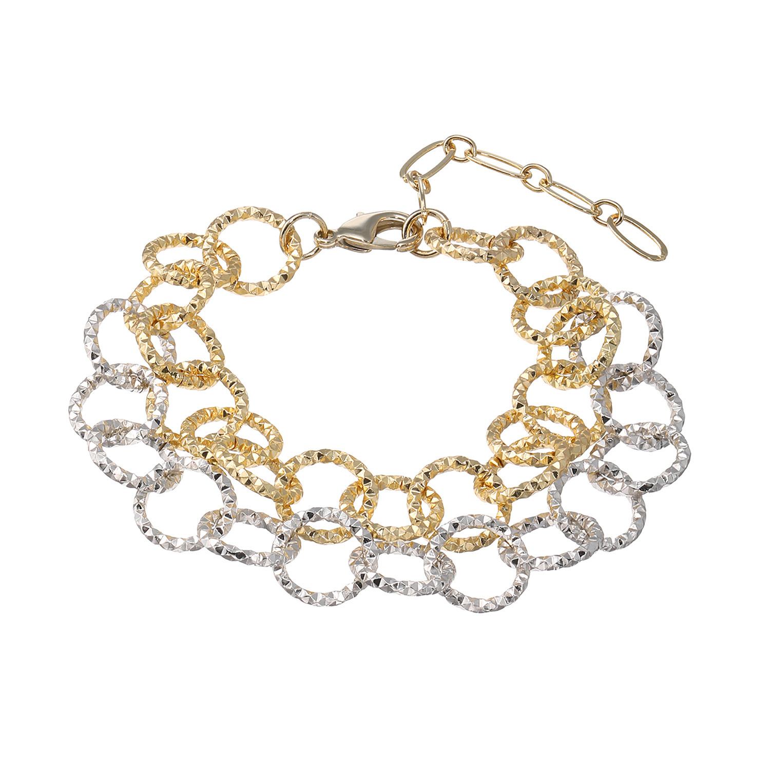 アビステ ウォッチ＆アクセサリーズ バイカラー ２連デザイン ブレスレット