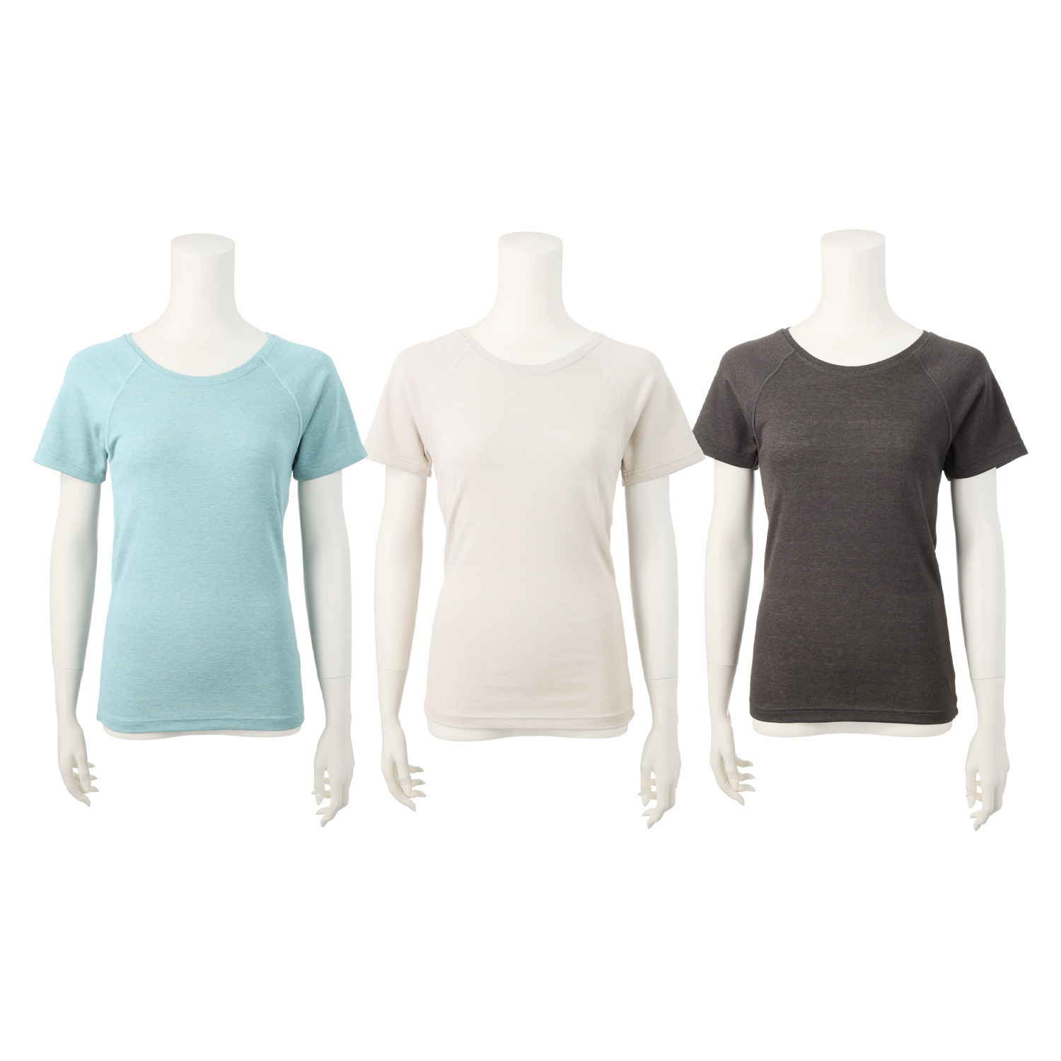 ジュエル 薔薇オイル配合 しっとりなめらか あったかＷ重ね フレンチスリーブインナー ３枚セット