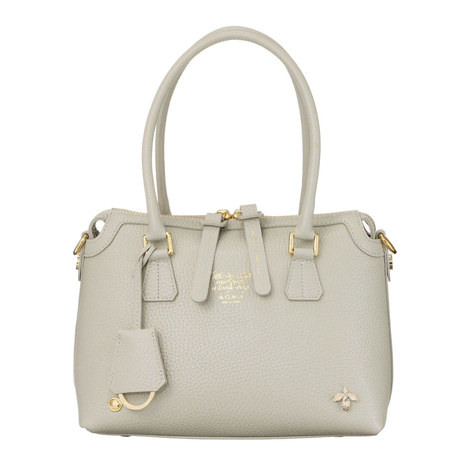 エーディーエムジェイ ＴＨＥ　ＢＥＥ 牛革シュリンク型押し ボストンバッグ