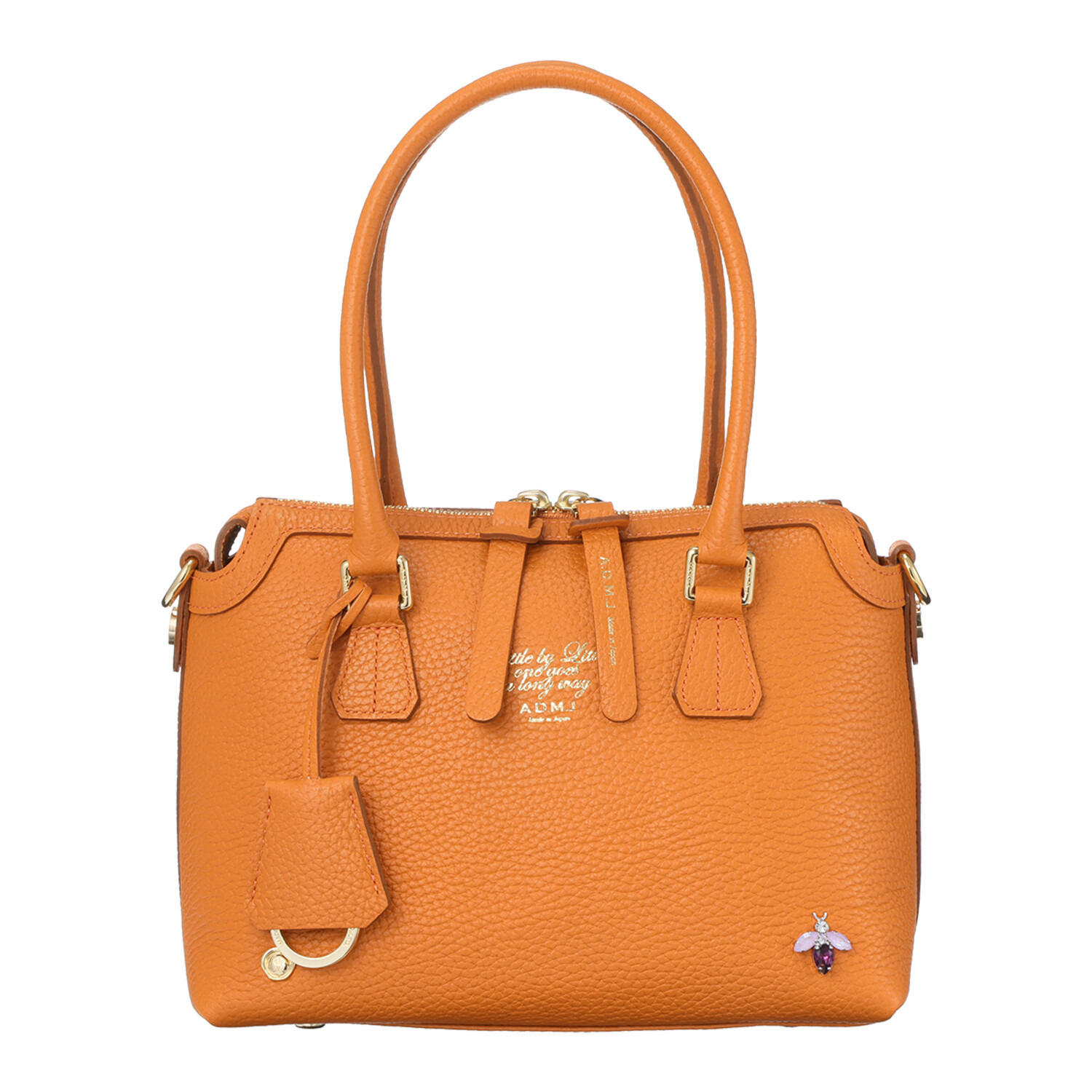 エーディーエムジェイ ＴＨＥ　ＢＥＥ 牛革シュリンク型押し ボストンバッグ