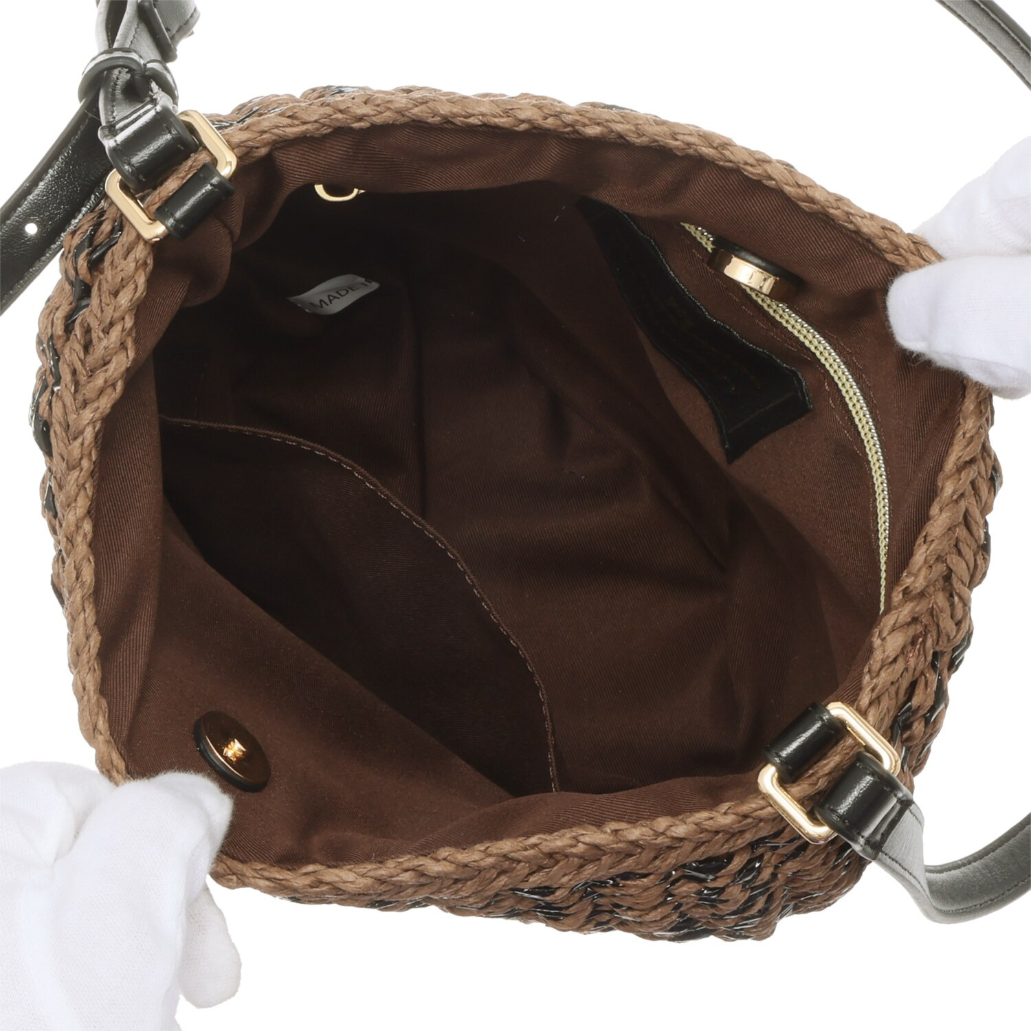 モーダプリンチペ ペーパーメッシュ 縦型ショルダーバッグ