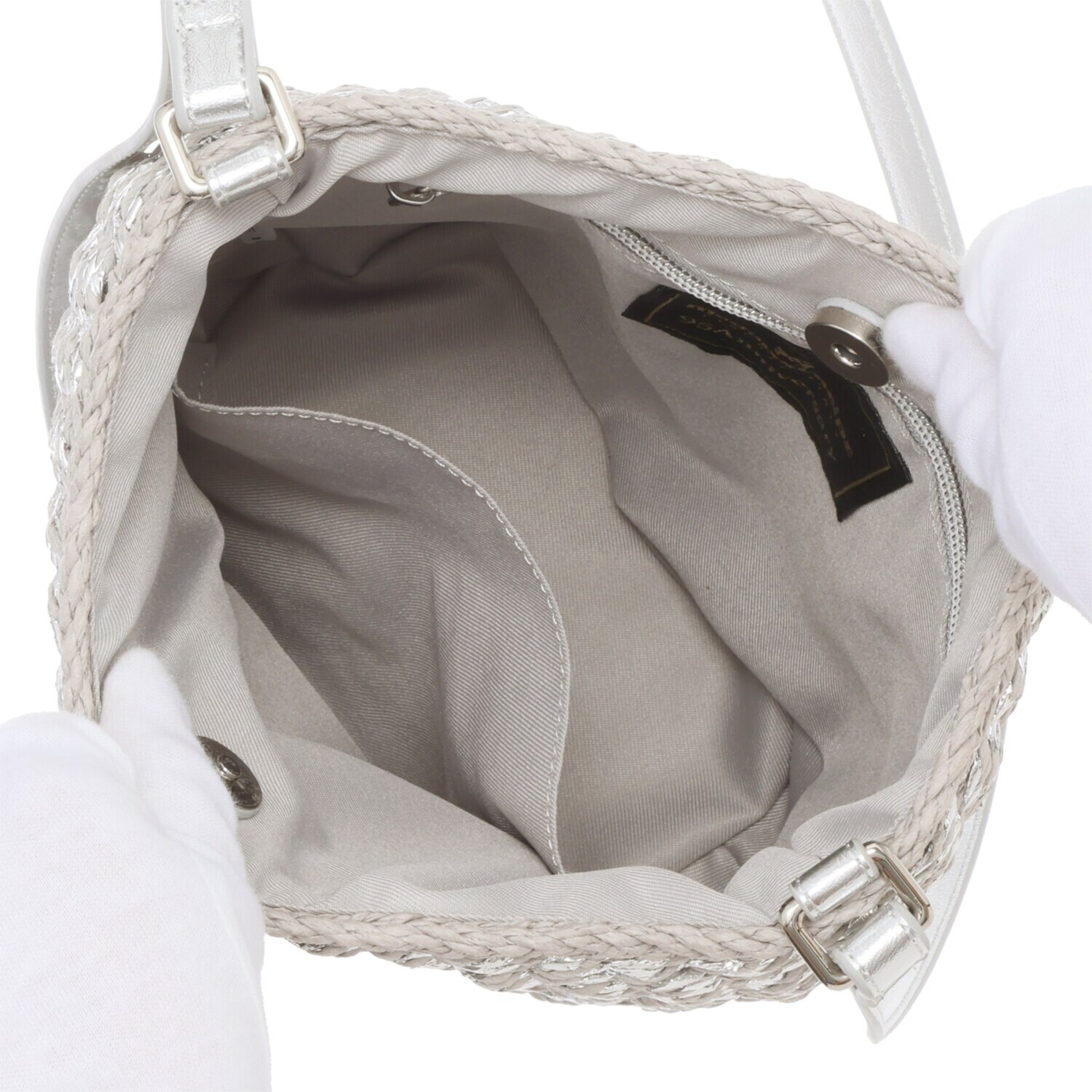 モーダプリンチペ ペーパーメッシュ 縦型ショルダーバッグ