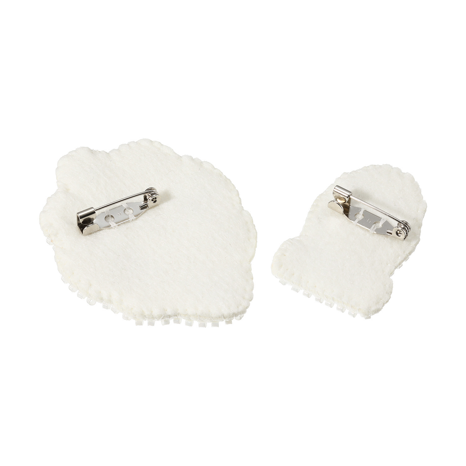 フィル・クロレ 日本製 ガラスビーズ刺しゅう ブローチ ２個セット