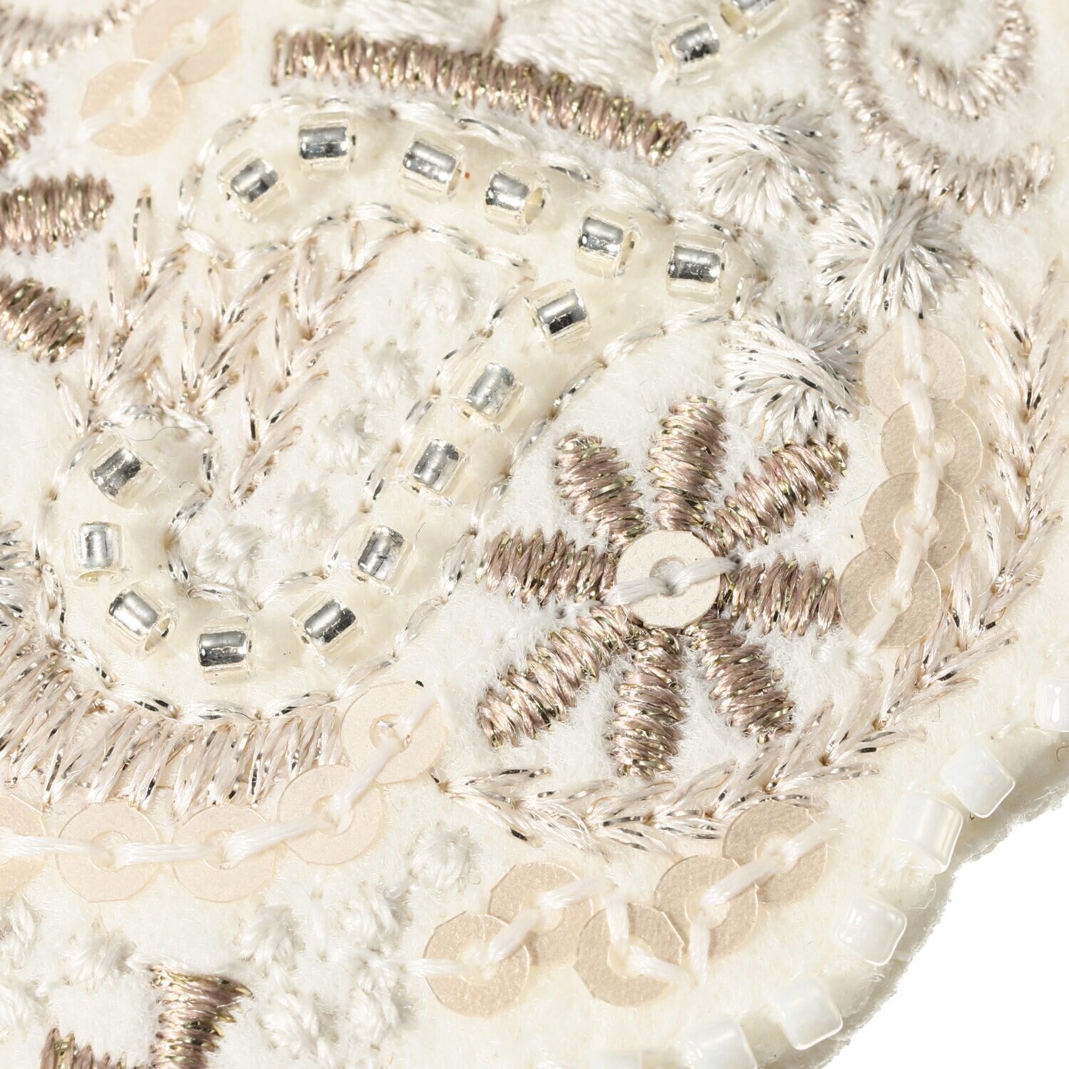 フィル・クロレ 日本製 ガラスビーズ刺しゅう ブローチ ２個セット