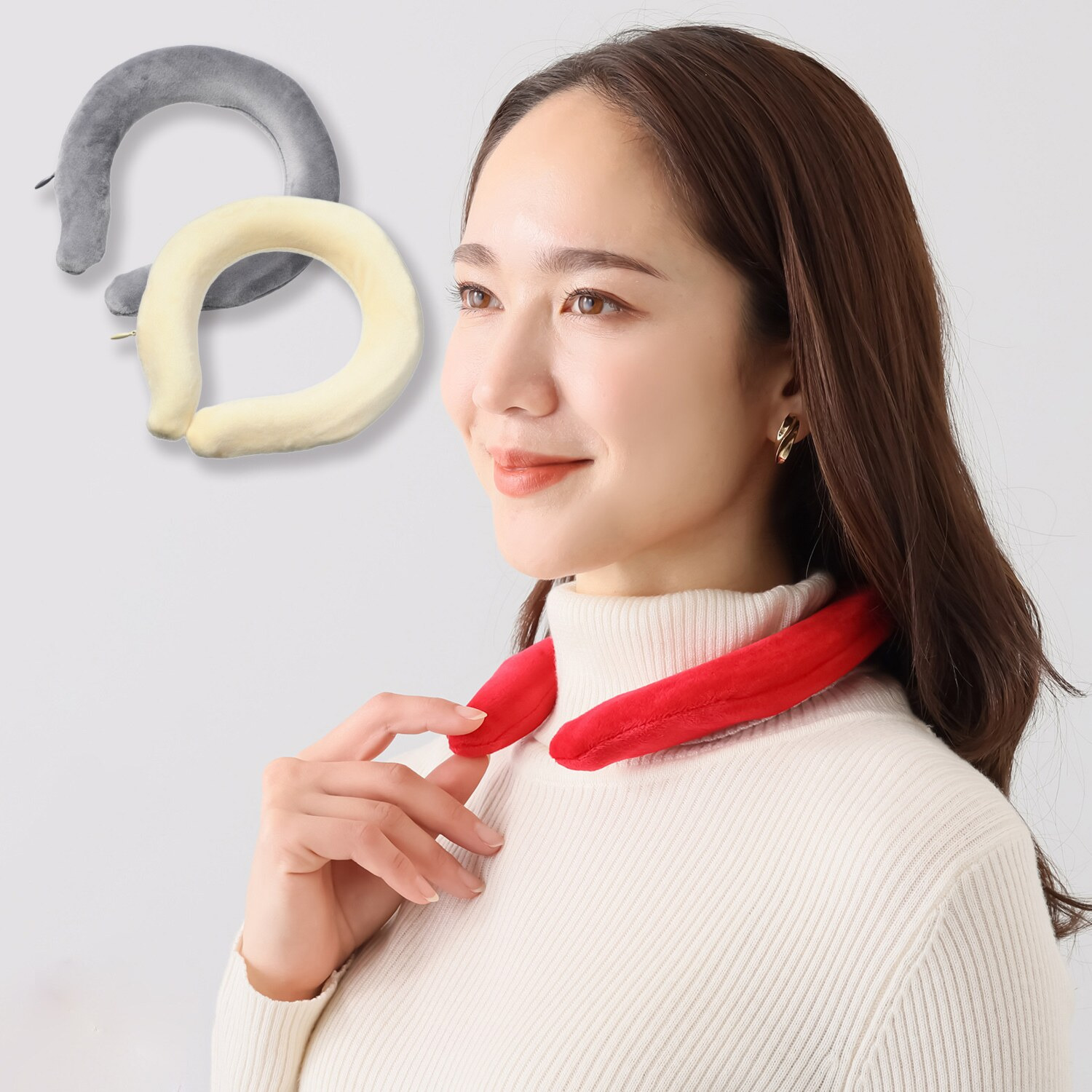 クイックウォーム くり返し使える カバー付 速暖ネックリング スペシャル３本セット ＜Ｍ＞