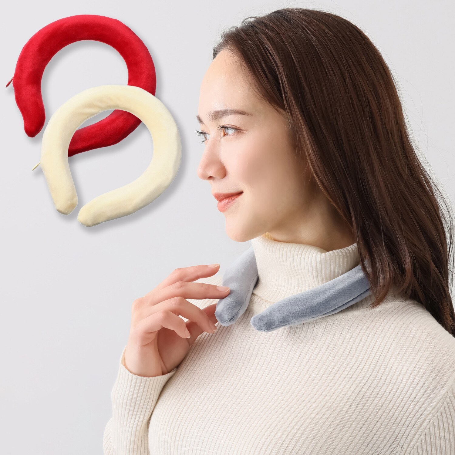 クイックウォーム くり返し使える カバー付 速暖ネックリング スペシャル３本セット ＜Ｌ＞